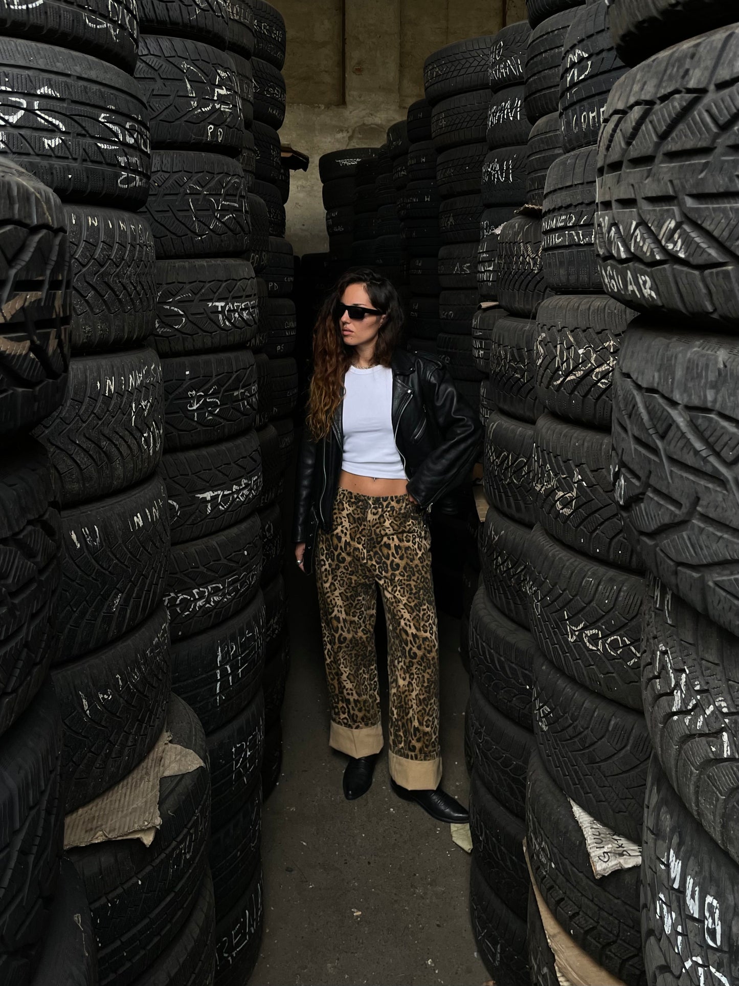 RARO chiodo vintage nero vera pelle in taglia piccola - XS uomo