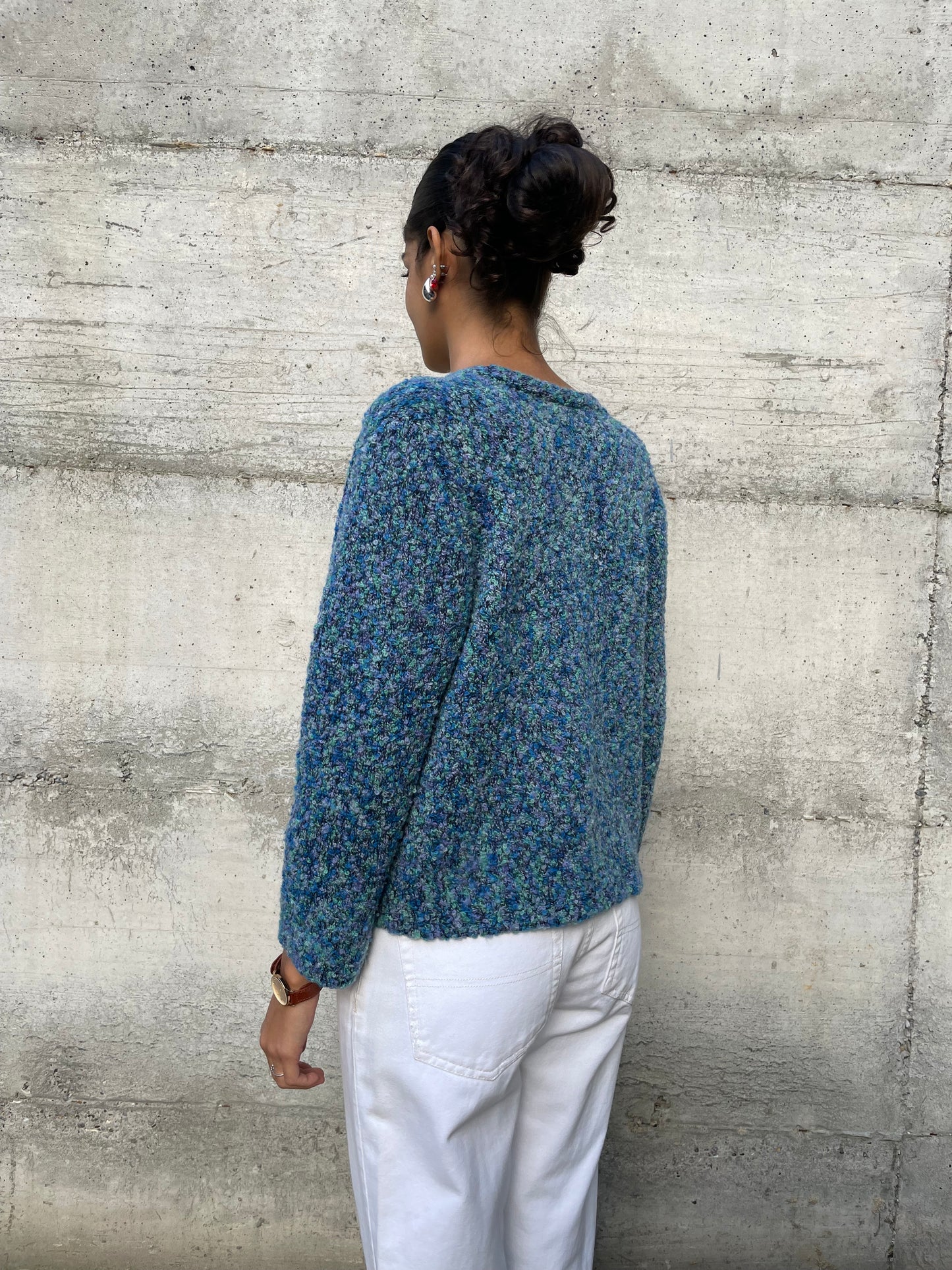 Cardigan aperto sartoriale in lana - taglia unica