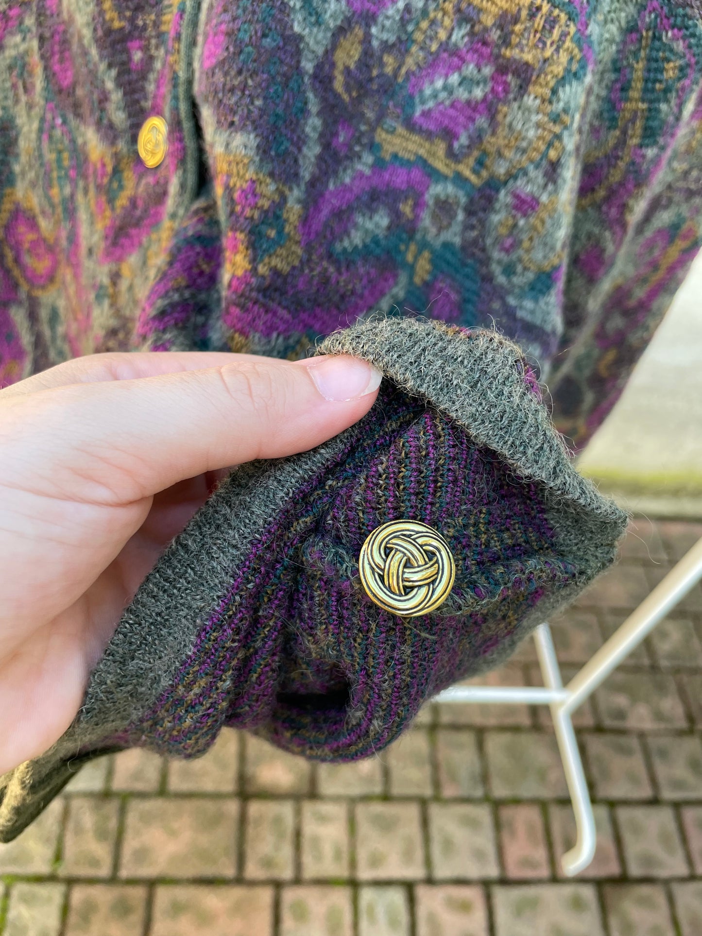 Cardigan Geiger in misto lana e mohair - taglia M/L