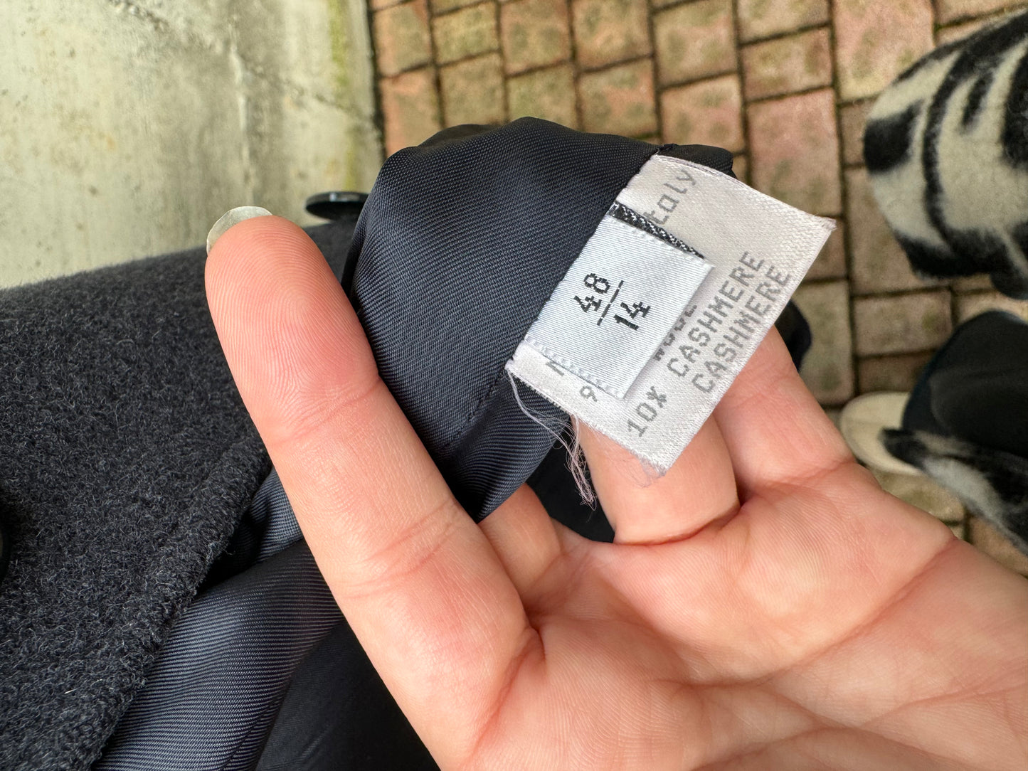 Cappotto monopetto sartoriale blu notte in misto lana vergine e cashmere