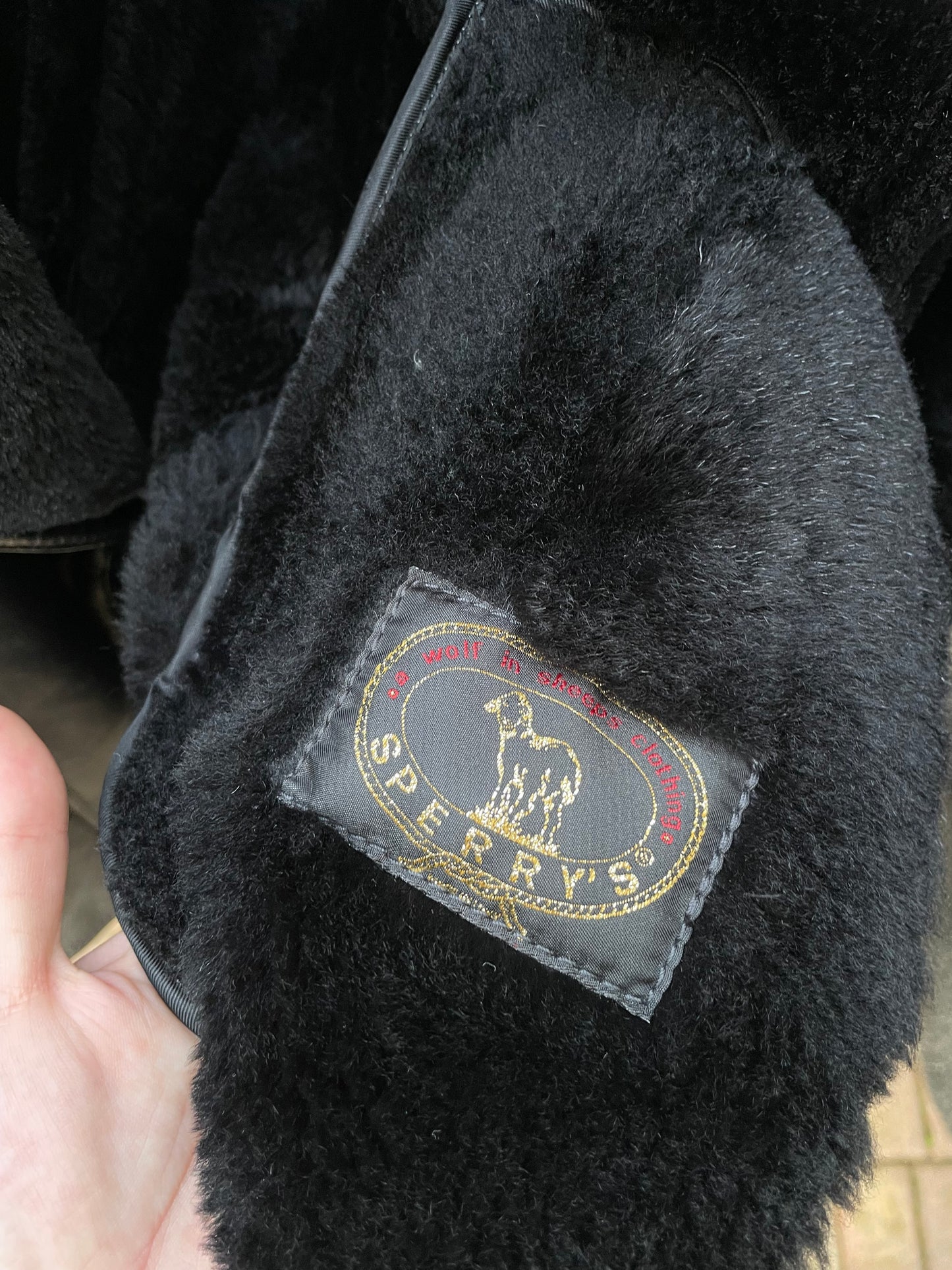 Montone donna originale Shearling 80s, esterno in pelle e interno a pelo raso, in rara taglia piccola