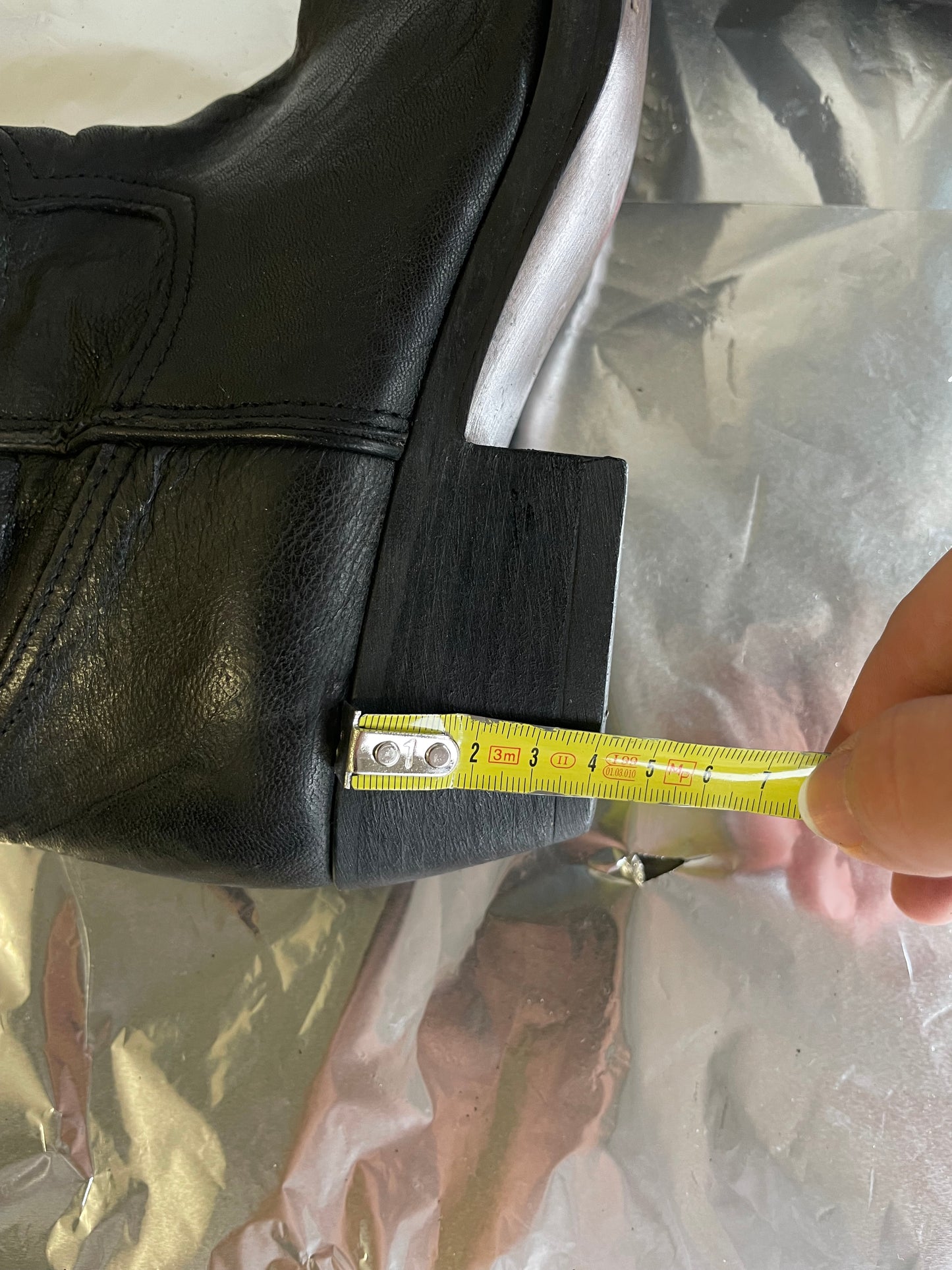 EU 41 - Texano vintage alto, vera pelle, punta arrotondata, tacco basso