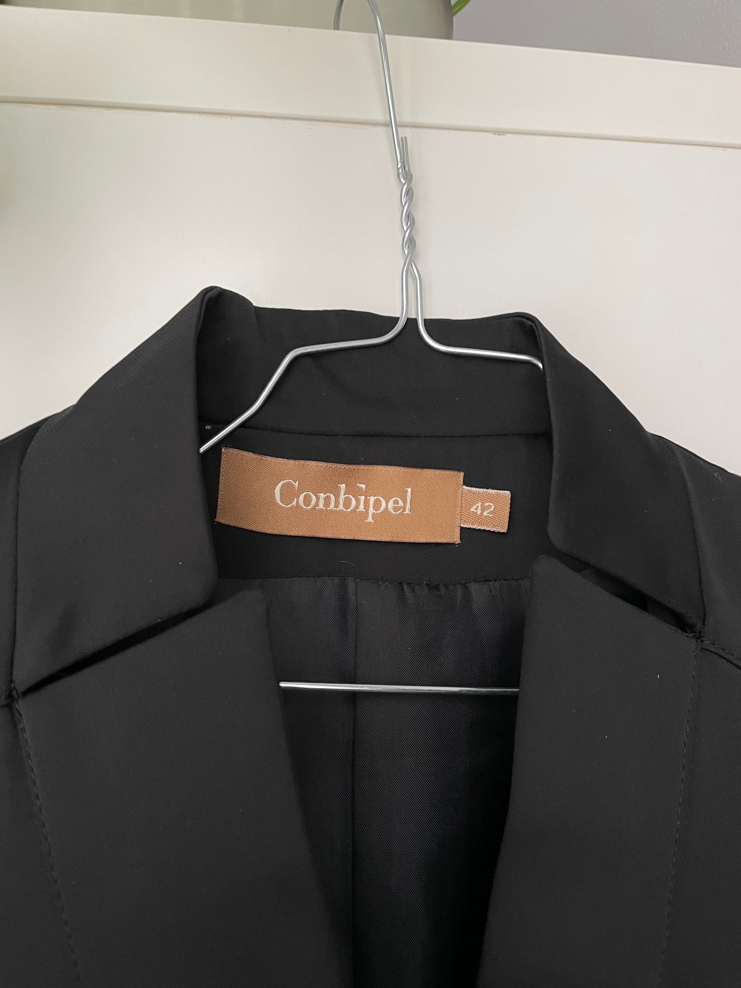 Giacchina raso nera Conbipel anni 90 - taglia S