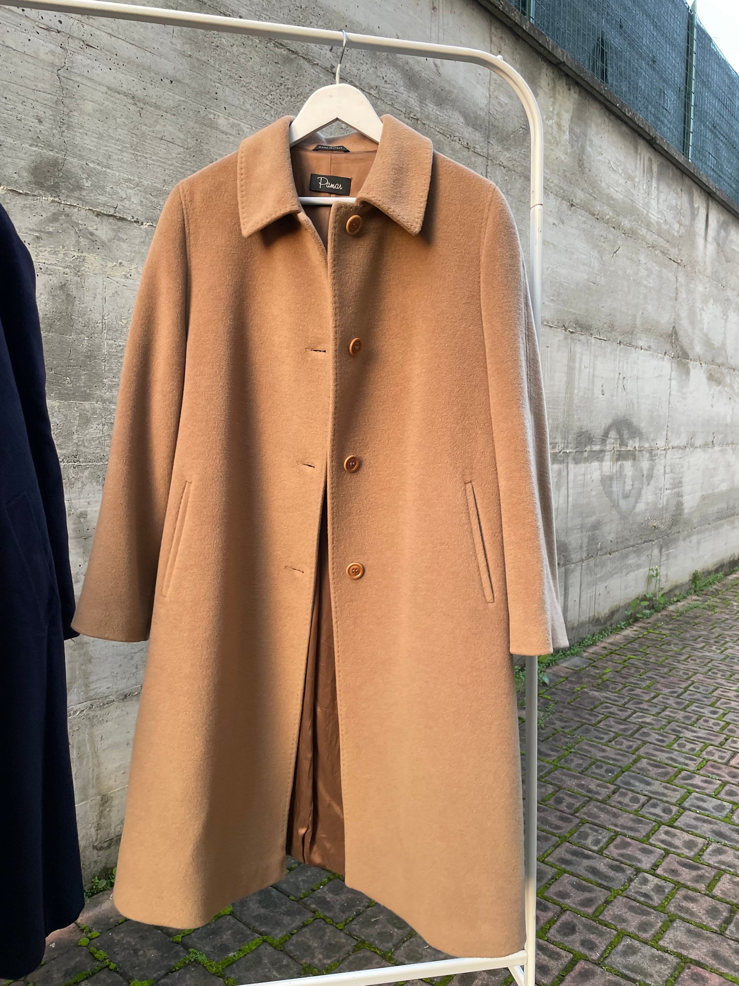 Cappotto sartoriale biscotto in pura lana vergine superfine