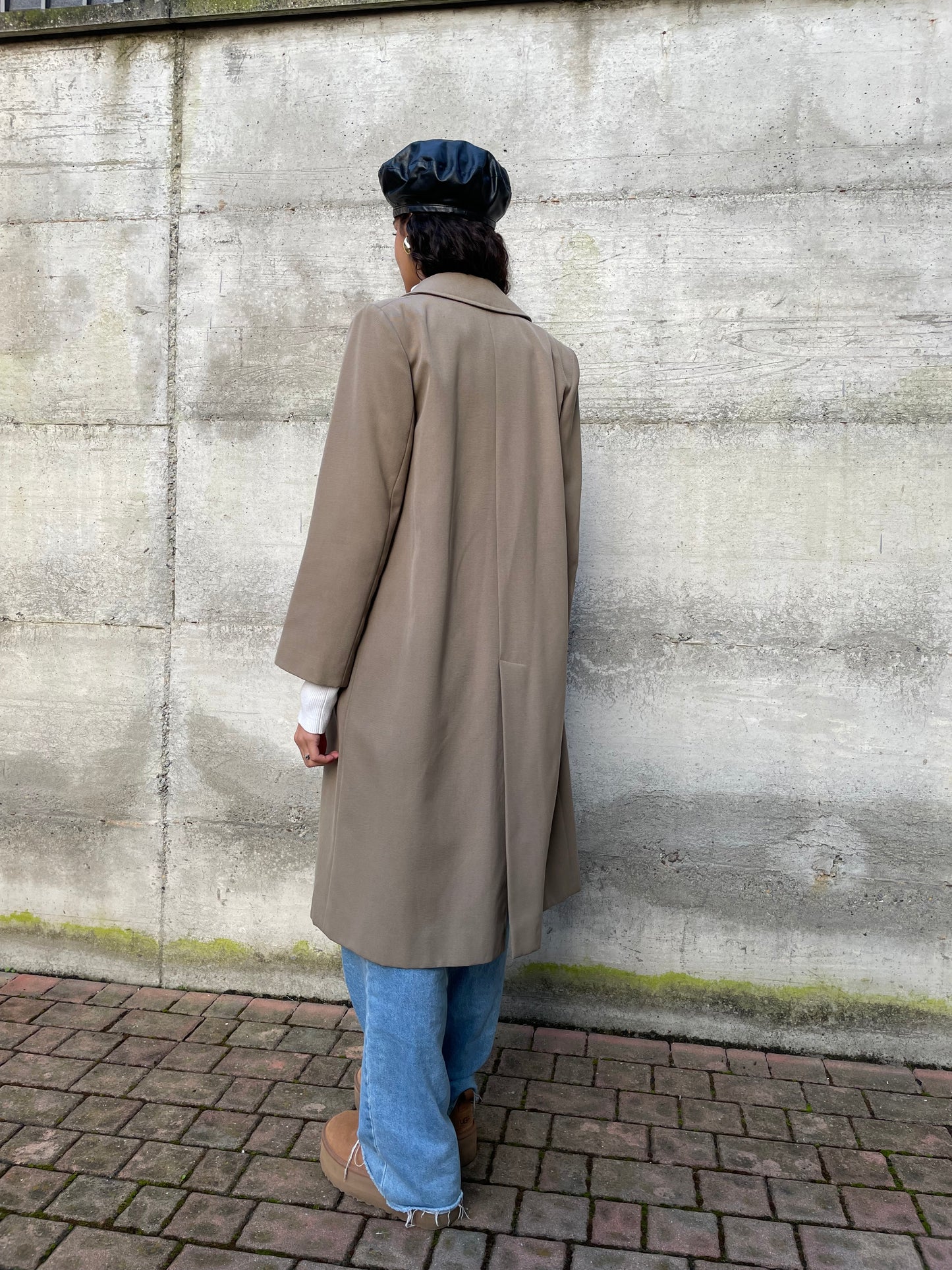 Soprabito sartoriale sabbia foderato misto lana