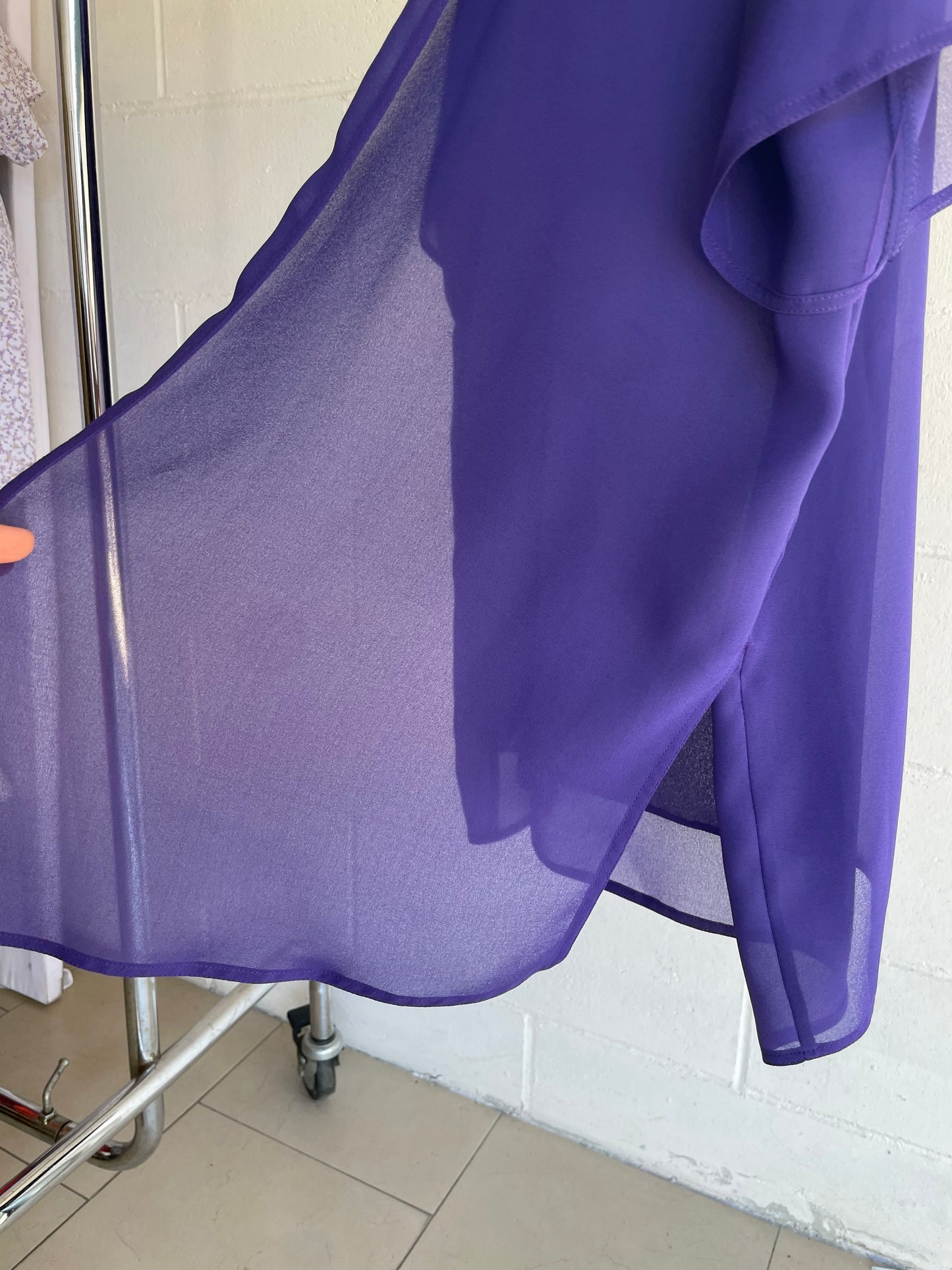 Blusa sheer Elena Mirò viola - taglia XL