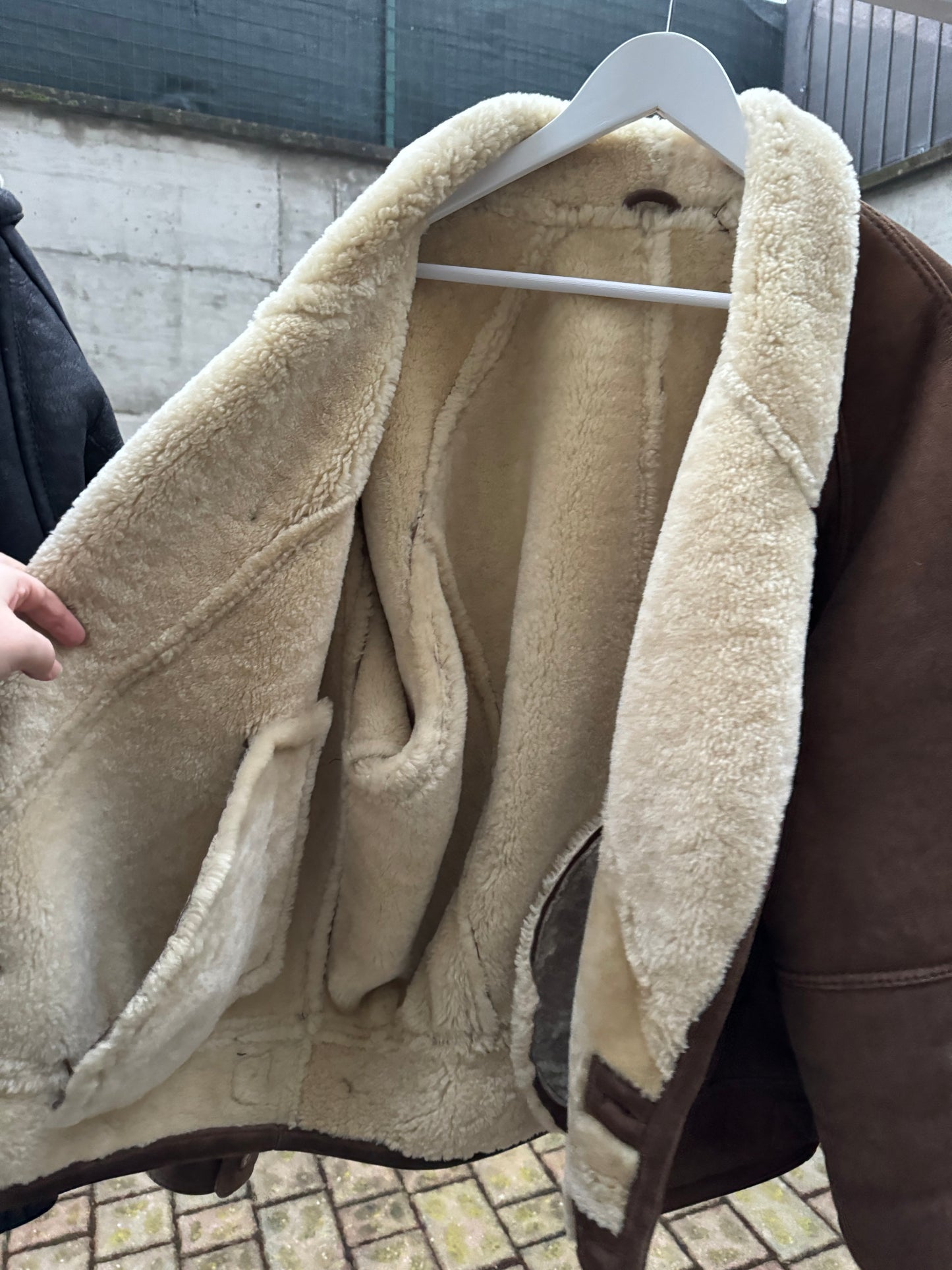 Bomber aviator Shearling marrone, taglia 48it uomo (S/M)