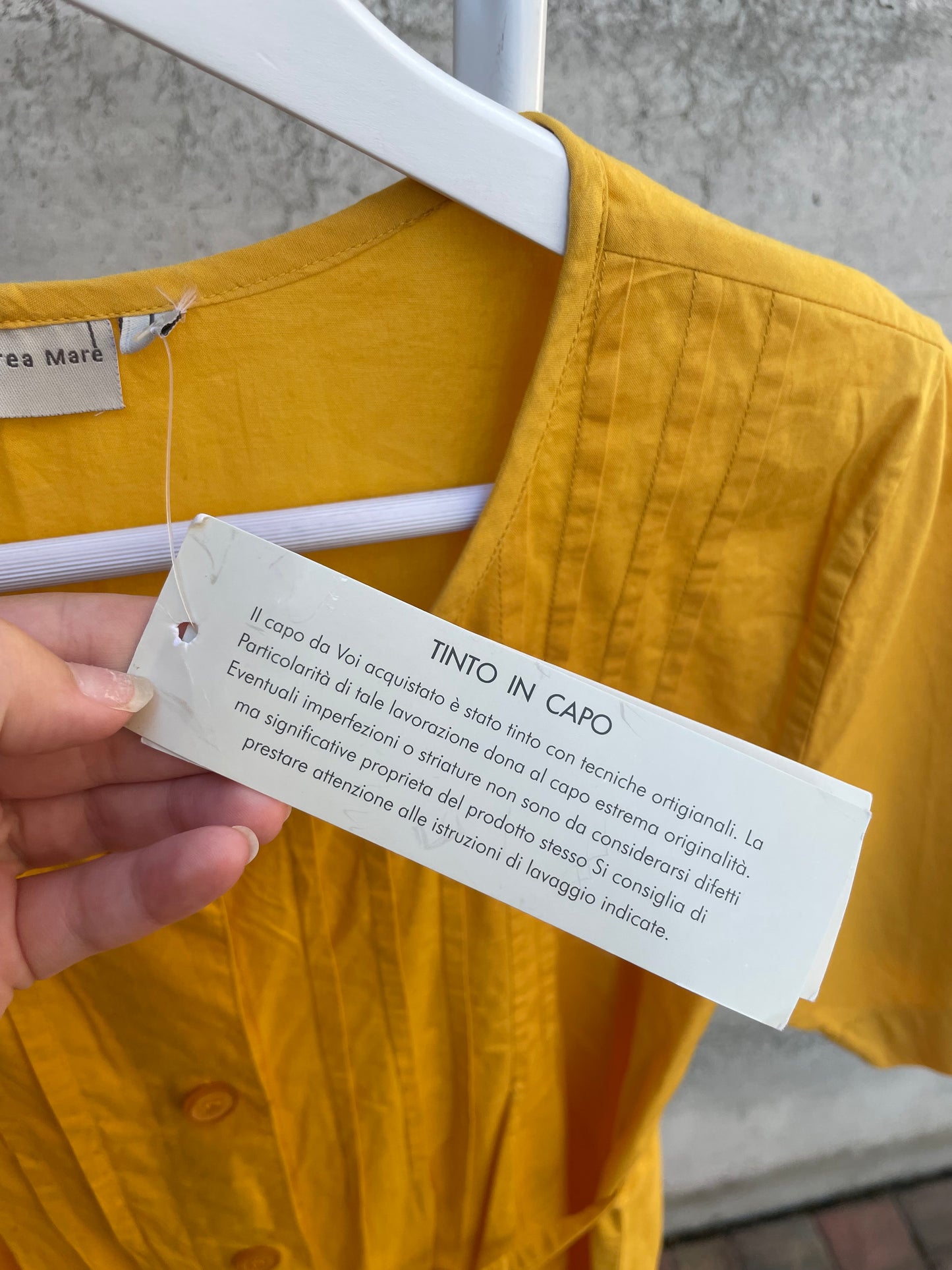 Abito midi Andrea Marè NUOVO deadstock, 100% cotone - taglia L