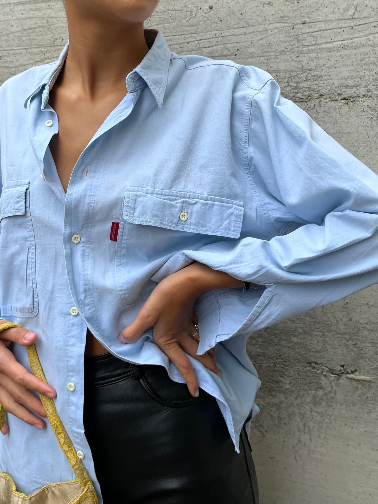 Camicia Carrera denim lavaggio chiaro 100% cotone - taglia M uomo