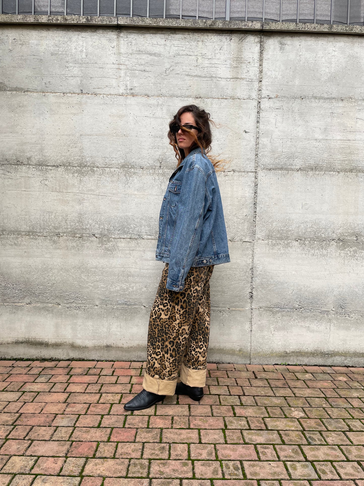 Giacca vintage denim Carrera, lavaggio medio, taglia XL