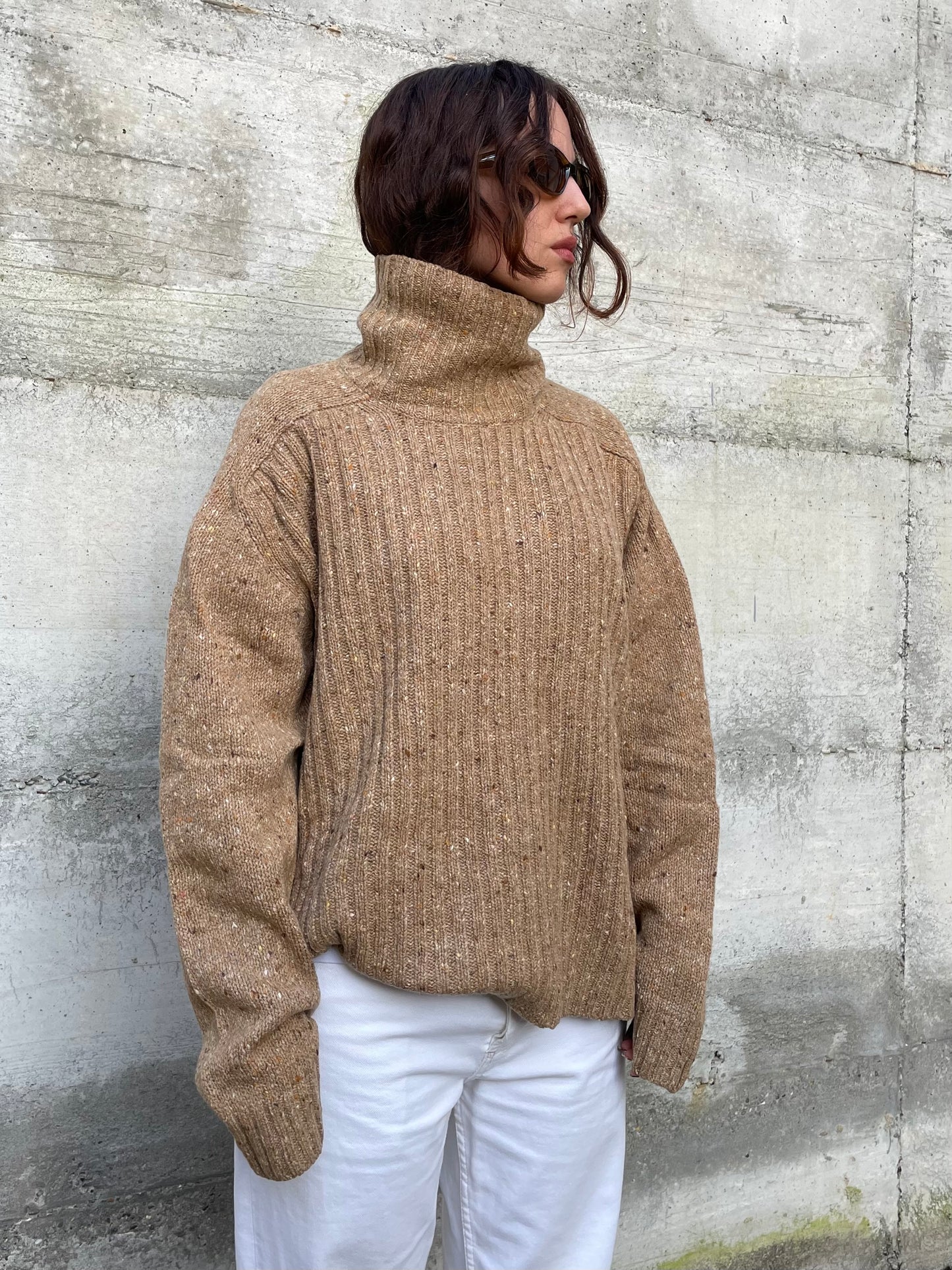 Dolcevita con toppe D'Aniello Boutique 70% lana merinos 30% cashmere