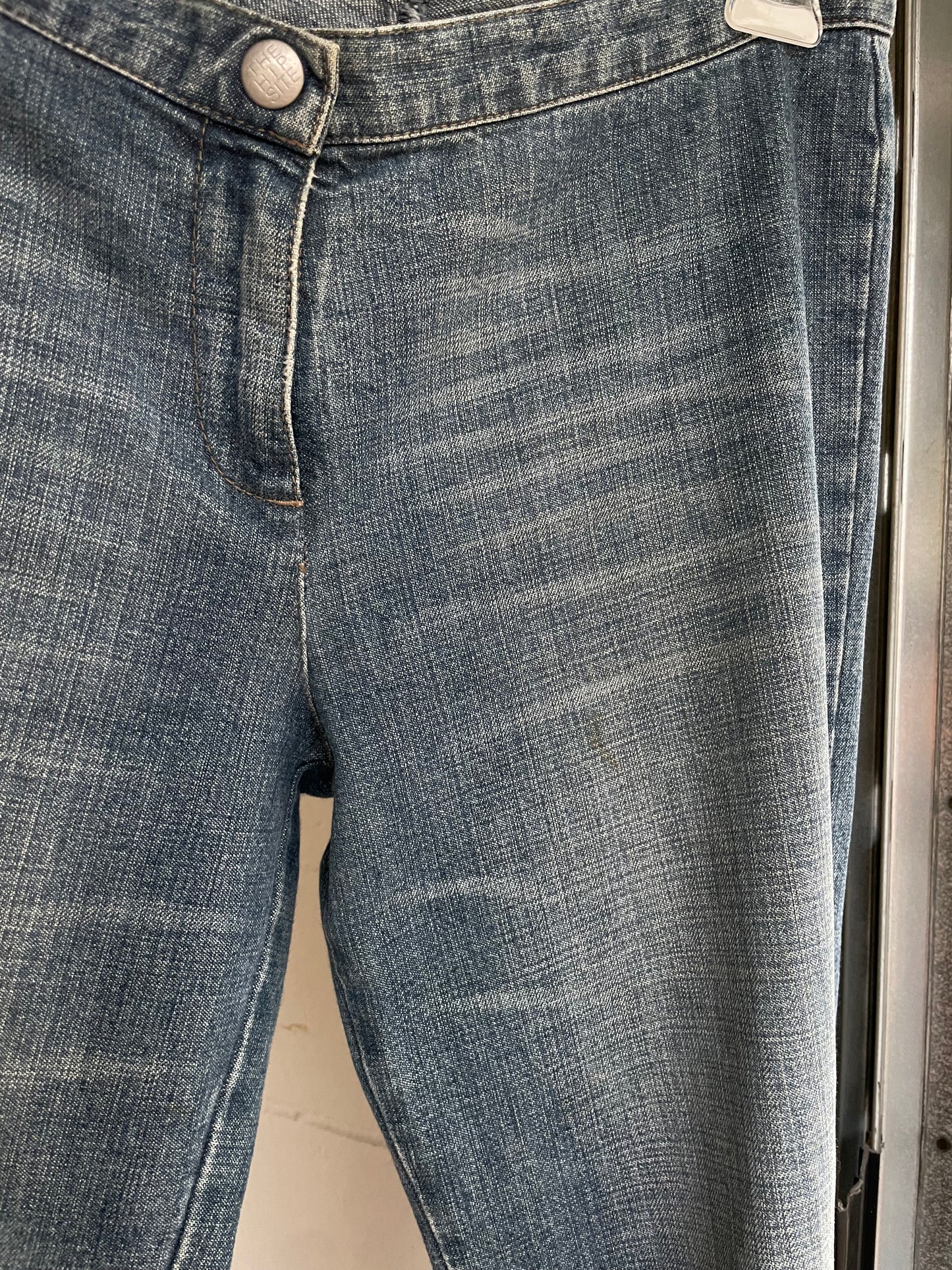 Jeans Y2K vita bassa flare, taglia XS/S