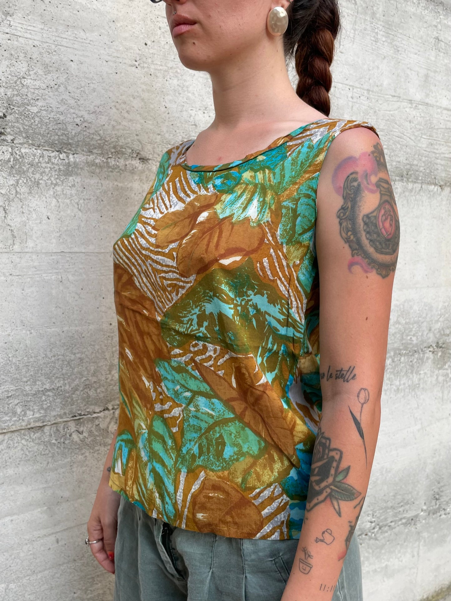 Top fantasia 100% viscosa, taglia S/M