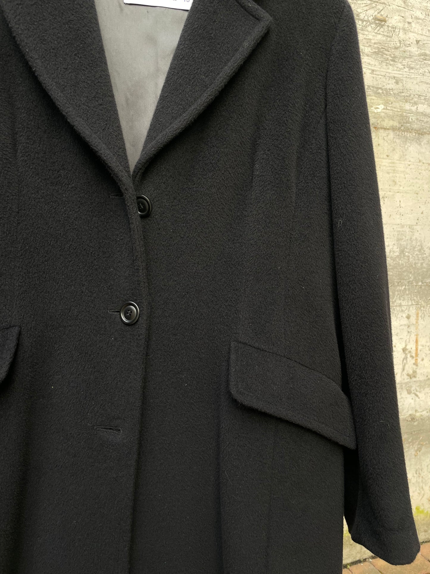 Cappotto nero Marina Rinaldi in misto lana e cashmere