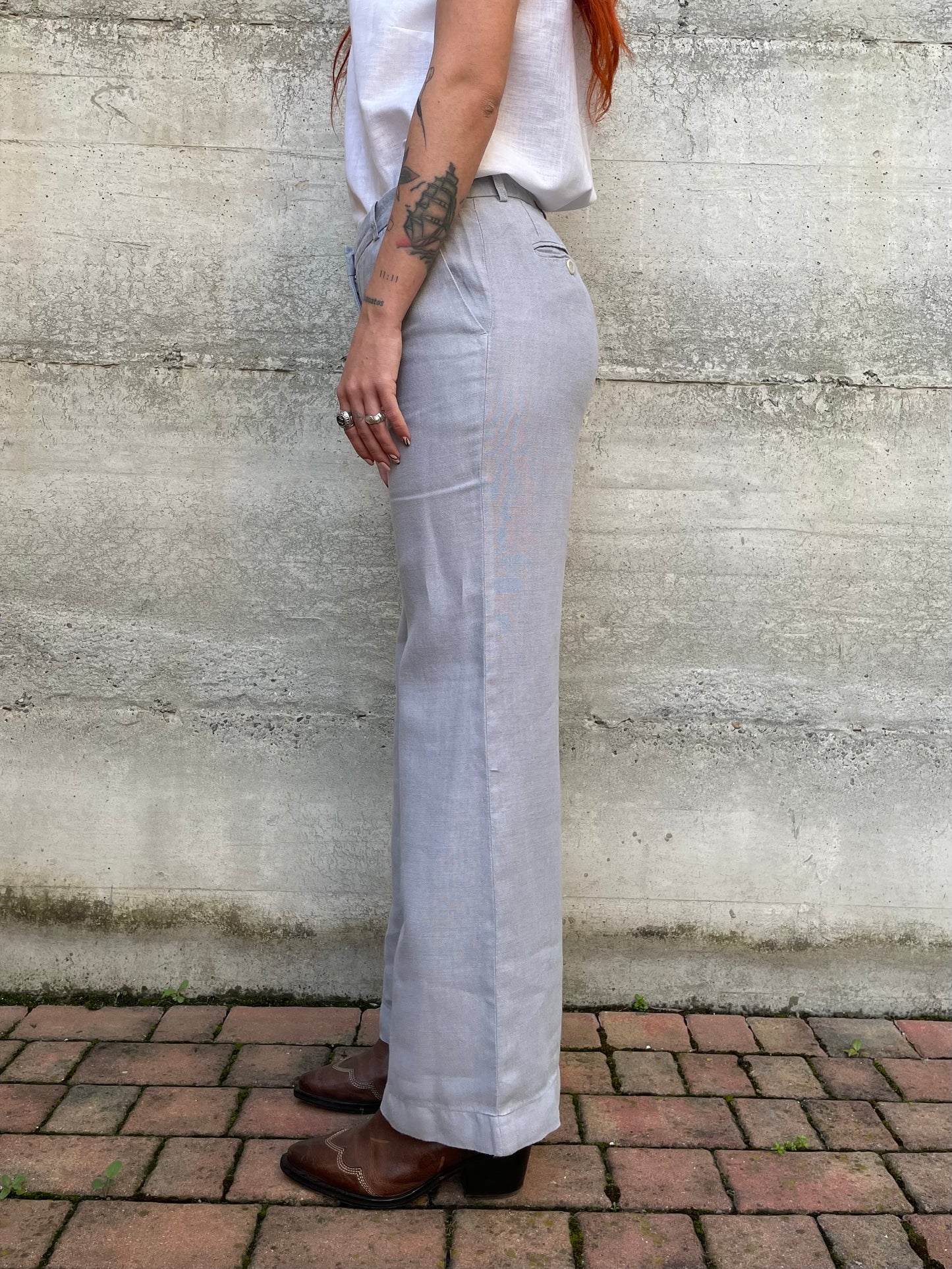 Pantalone Aspesi ghiaccio 100% lino - tg. 42