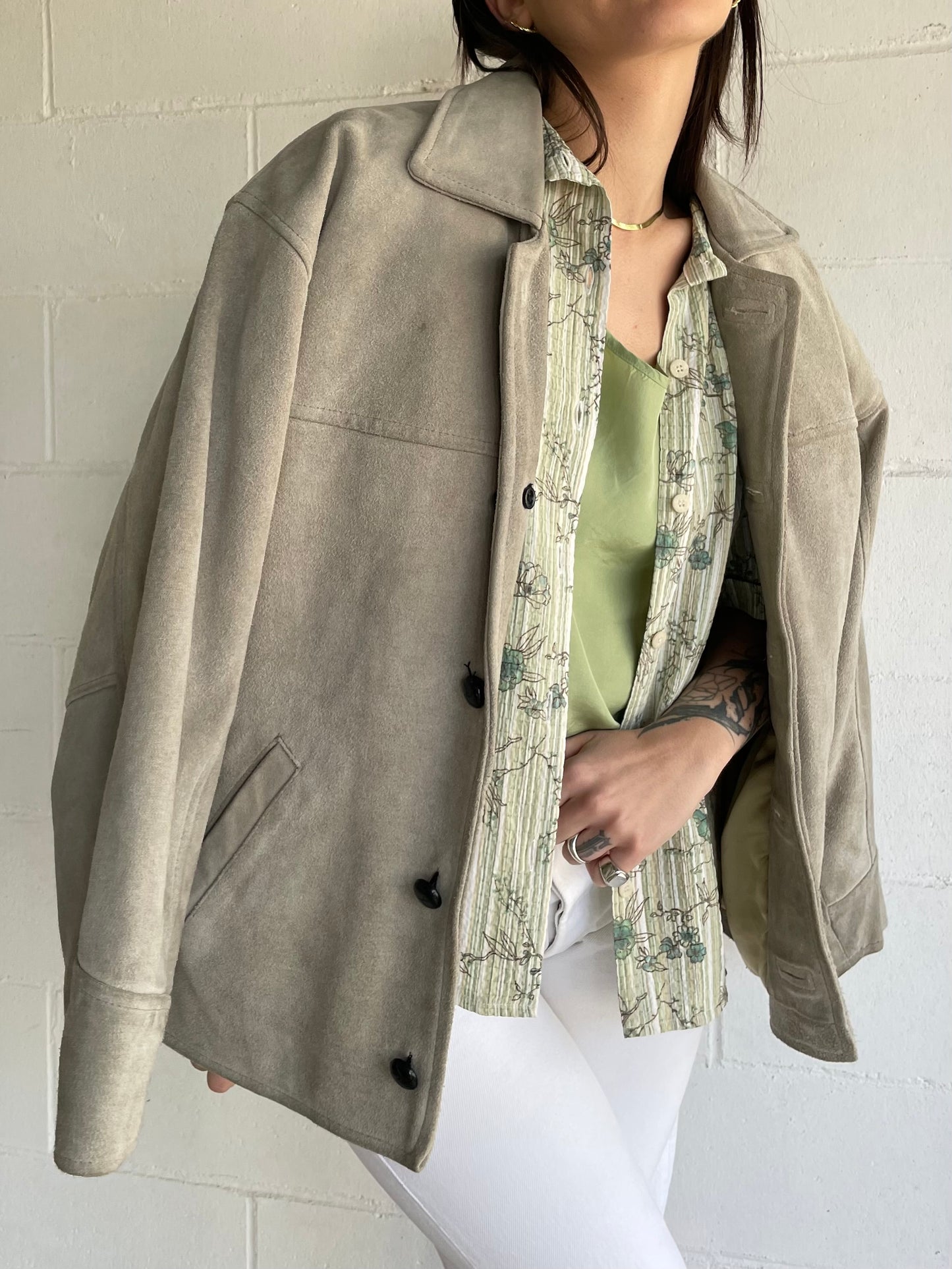 Biker suede ghiaccio - S uomo