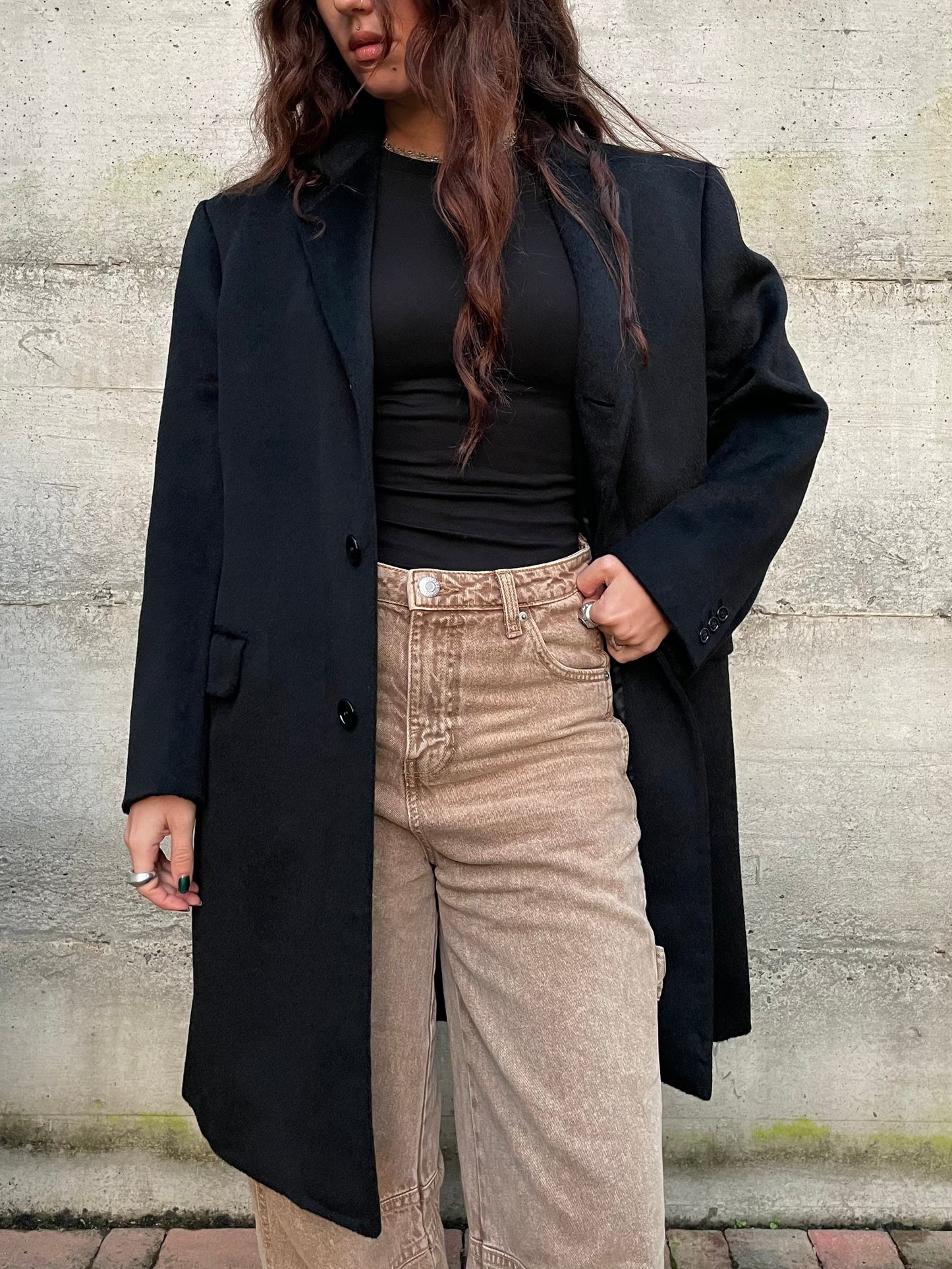 Cappotto maschile sartoriale 100% cammello - taglia S uomo