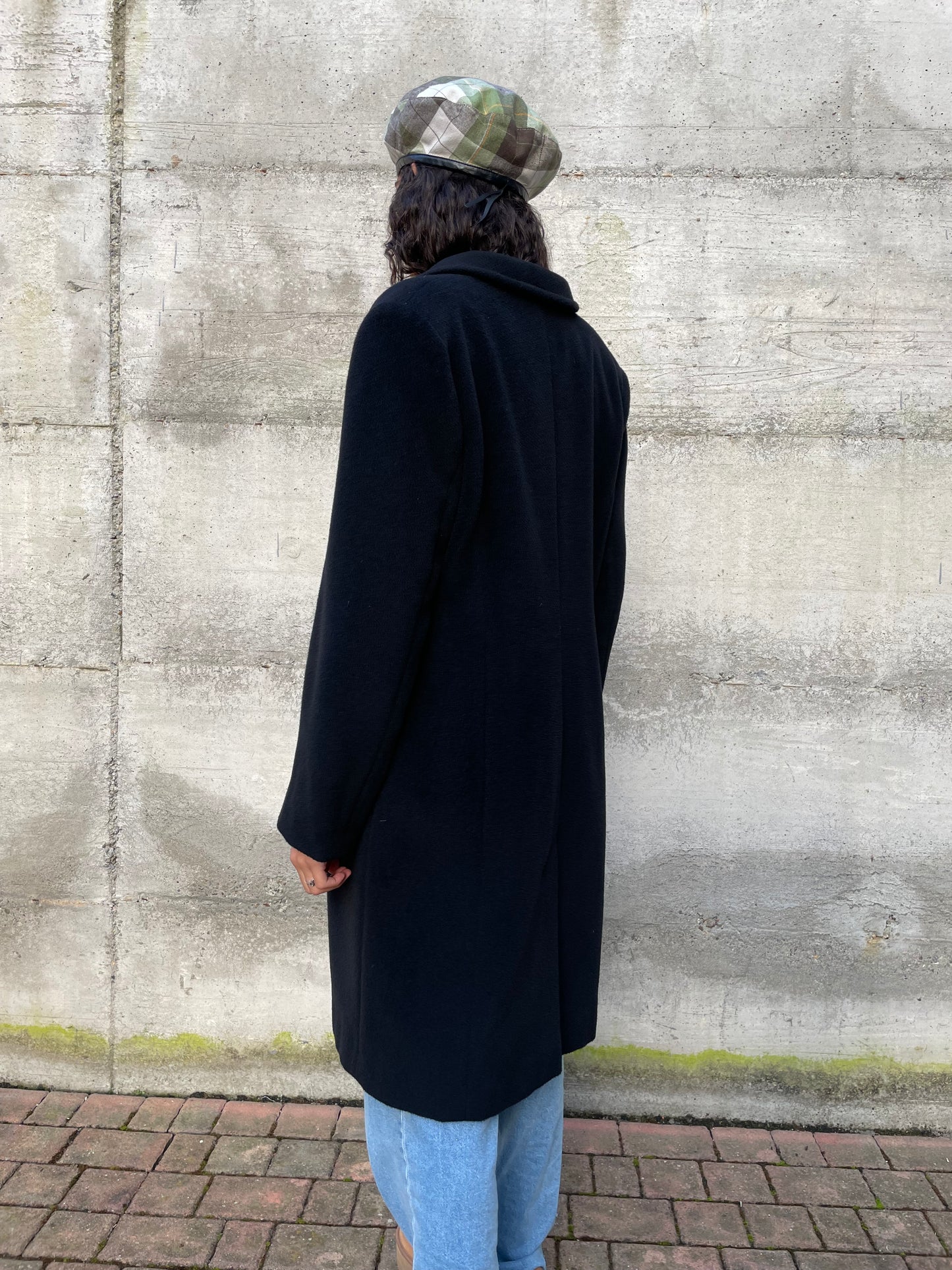 Cappotto nero Marina Rinaldi in misto lana e cashmere