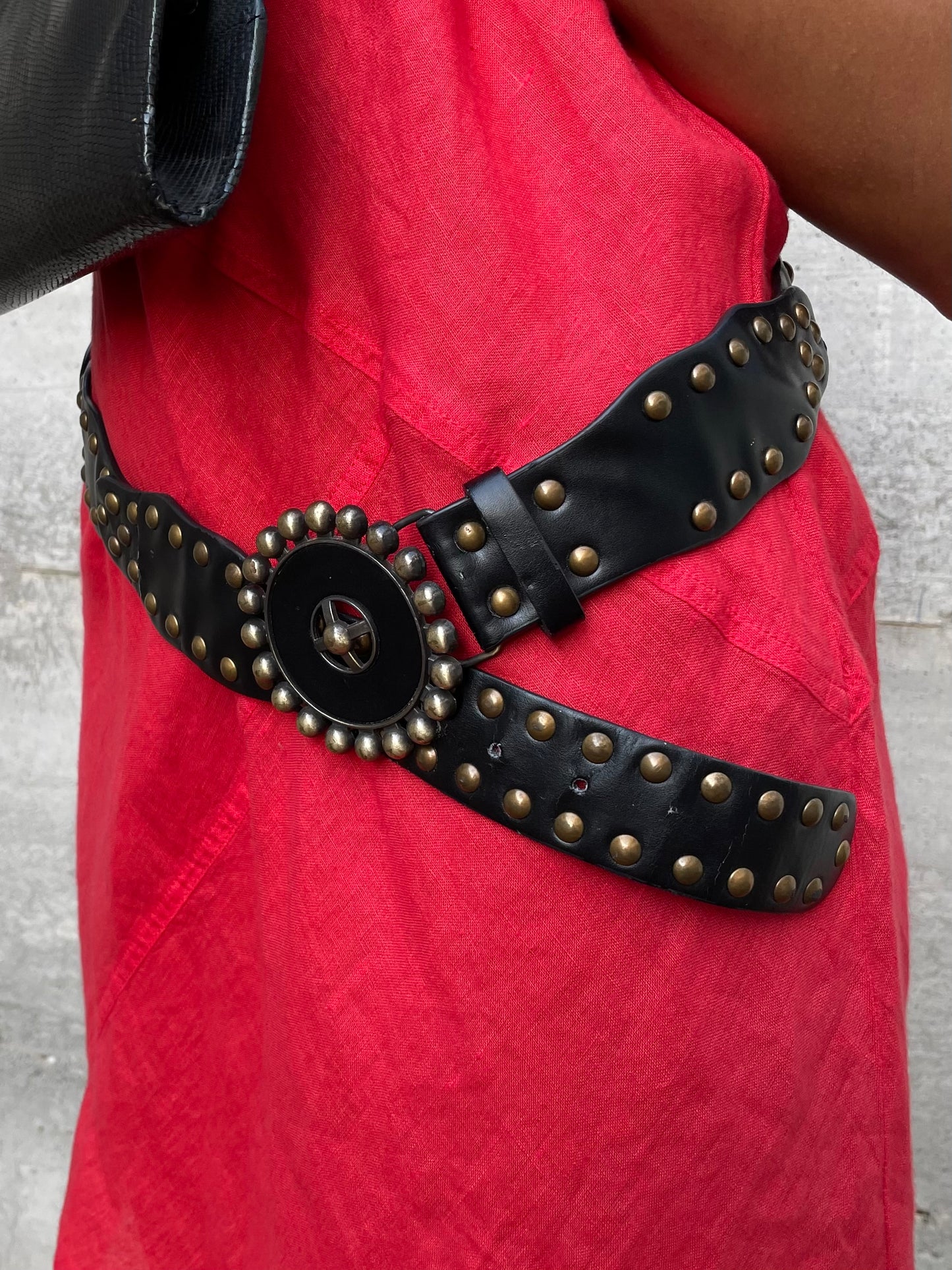 Cintura cowboy mood Y2K in similpelle nera