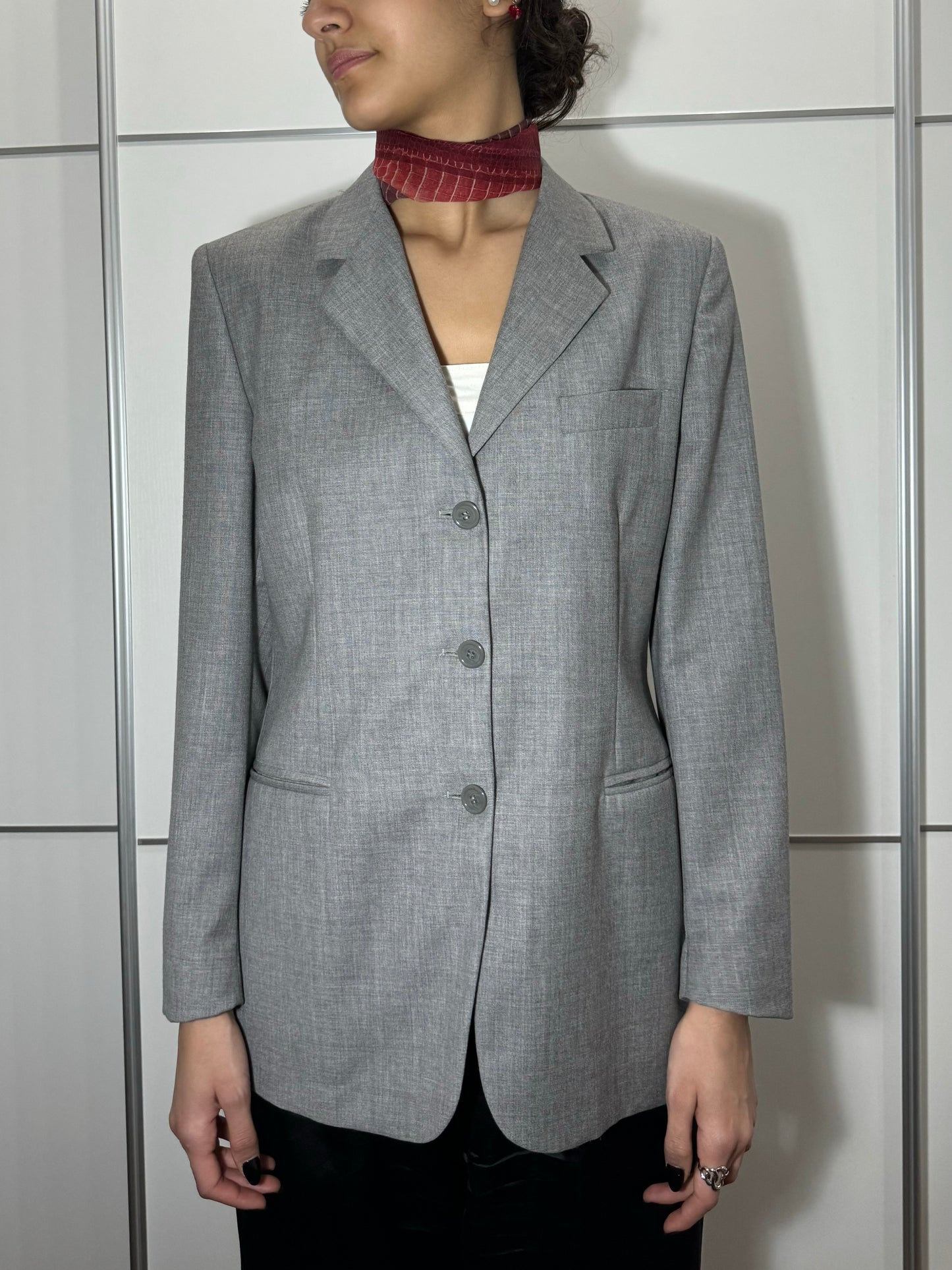 Blazer donna monopetto in pura lana vergine