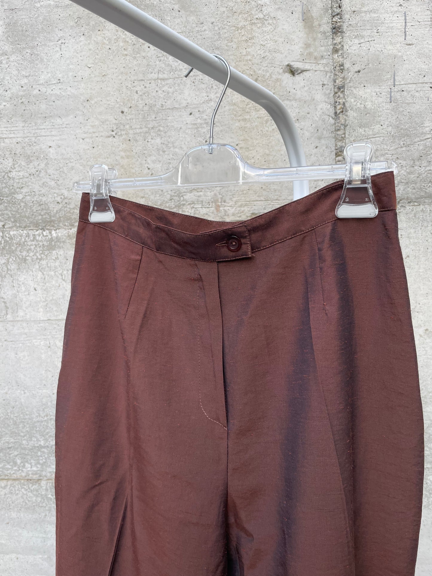Pantalone chino shantung - misto lino e viscosa - tg. 40/42