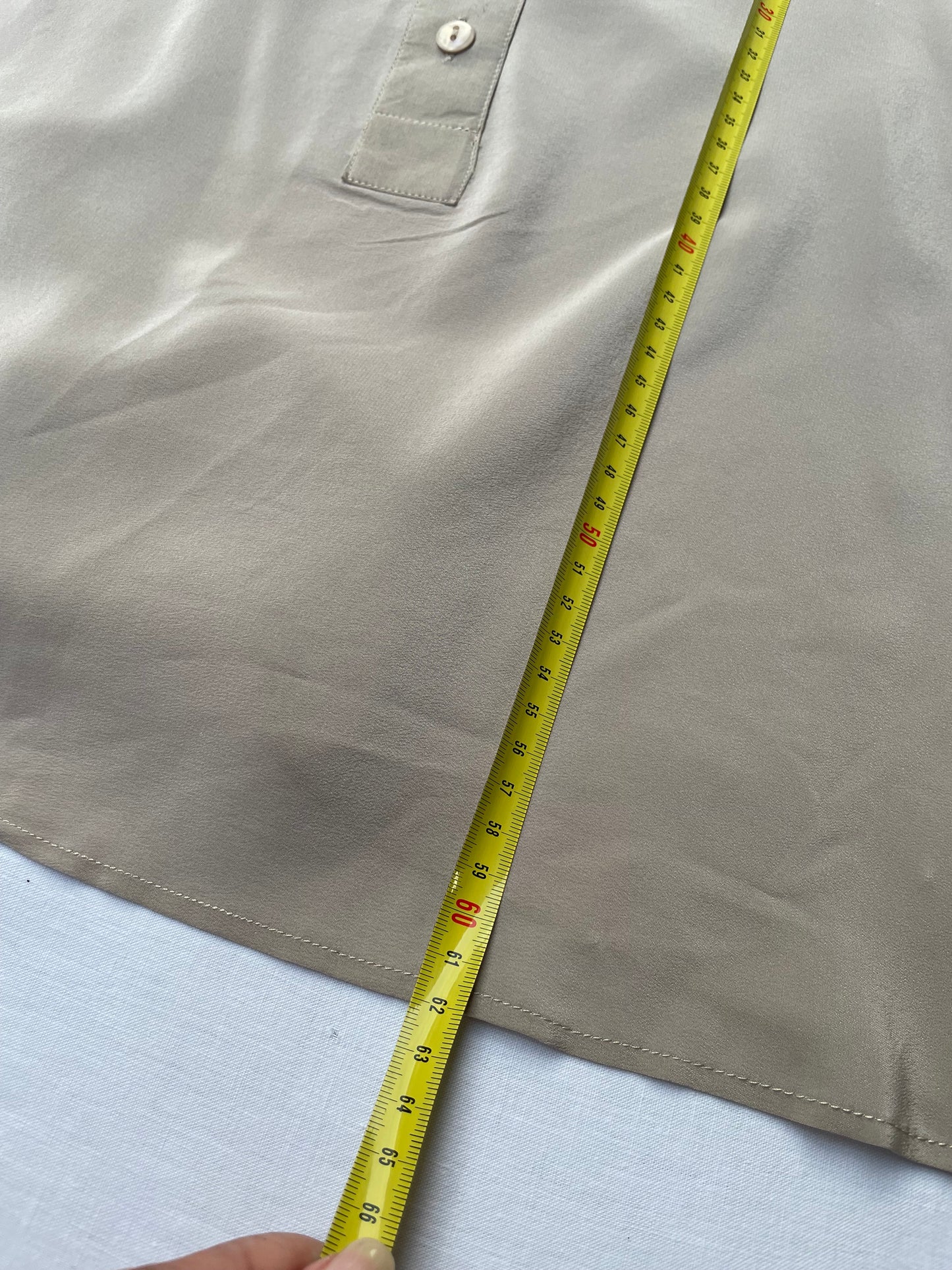 Top 100% seta beige - taglia M