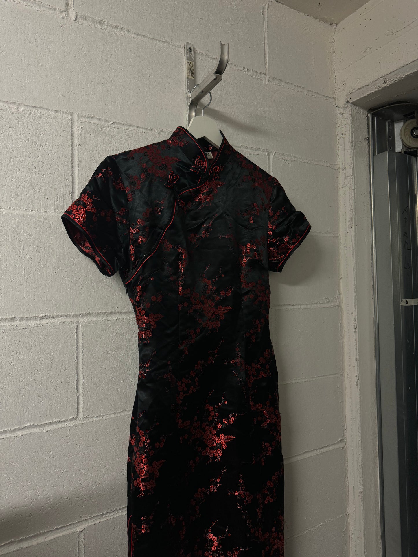 Abito midi in autentica seta cinese, taglia S