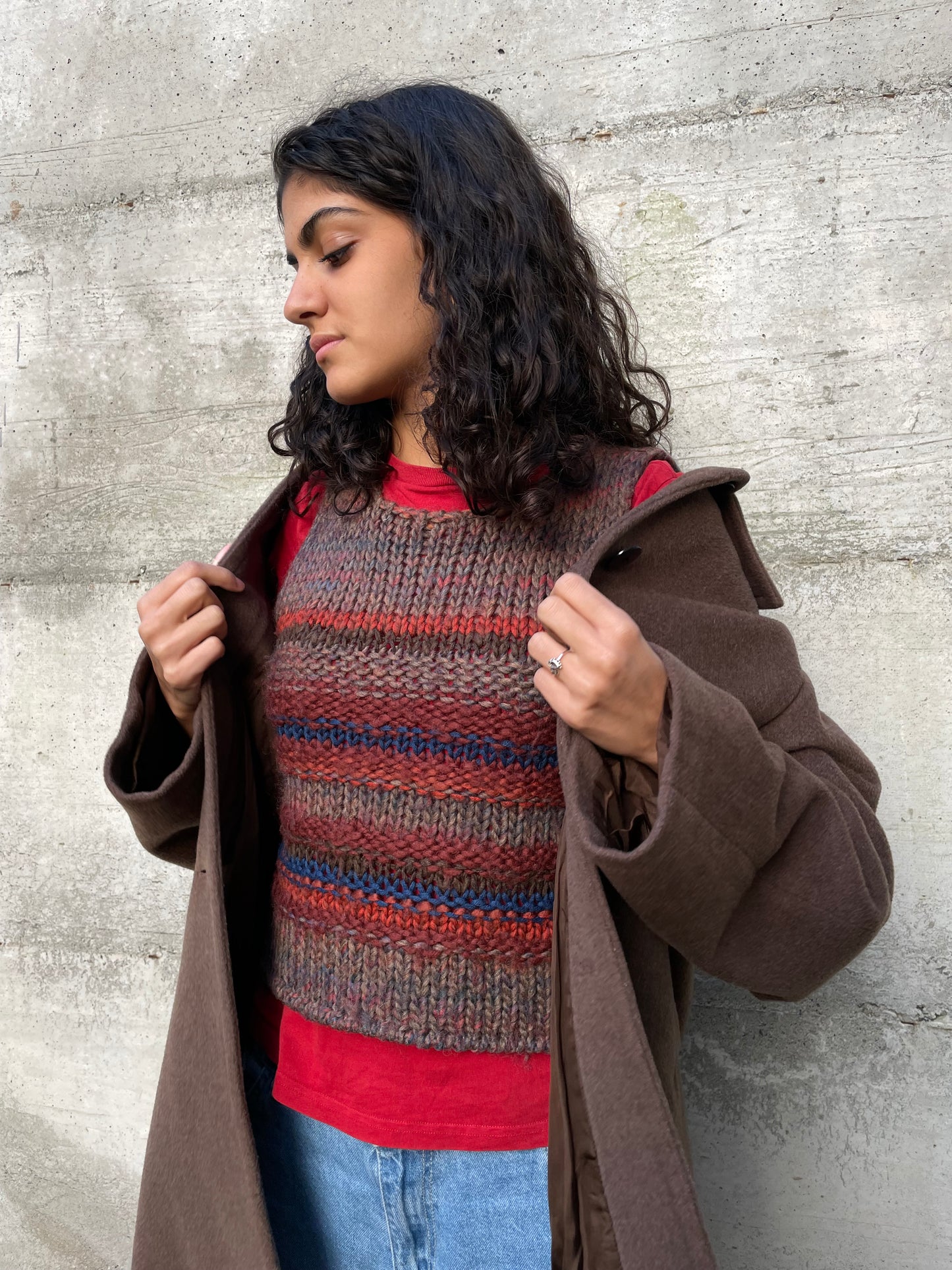 Gilet crochet Nara misto lana e alpaca