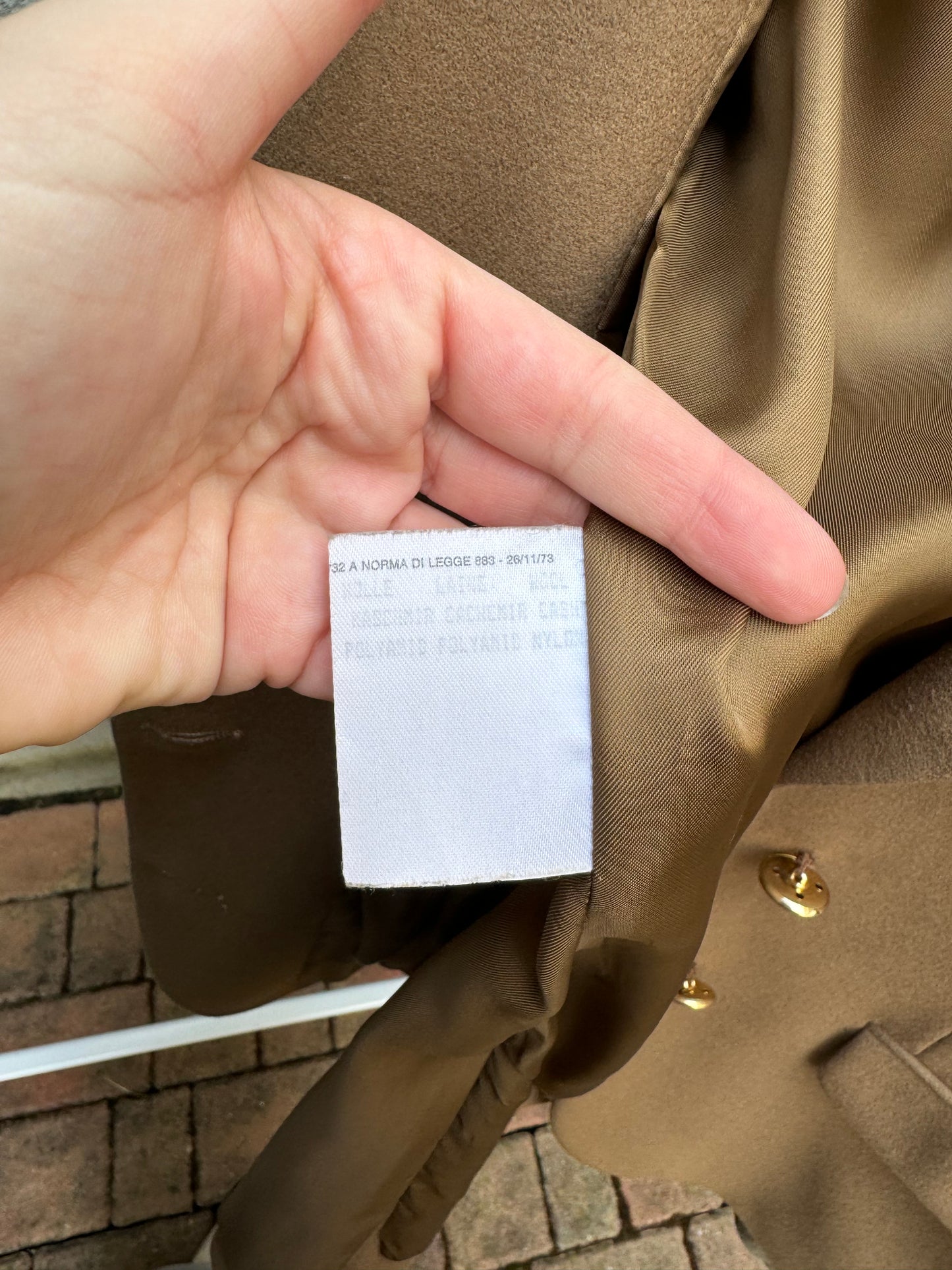 Blazer sartoriale donna in misto lana e cashmere con bottoni dorati