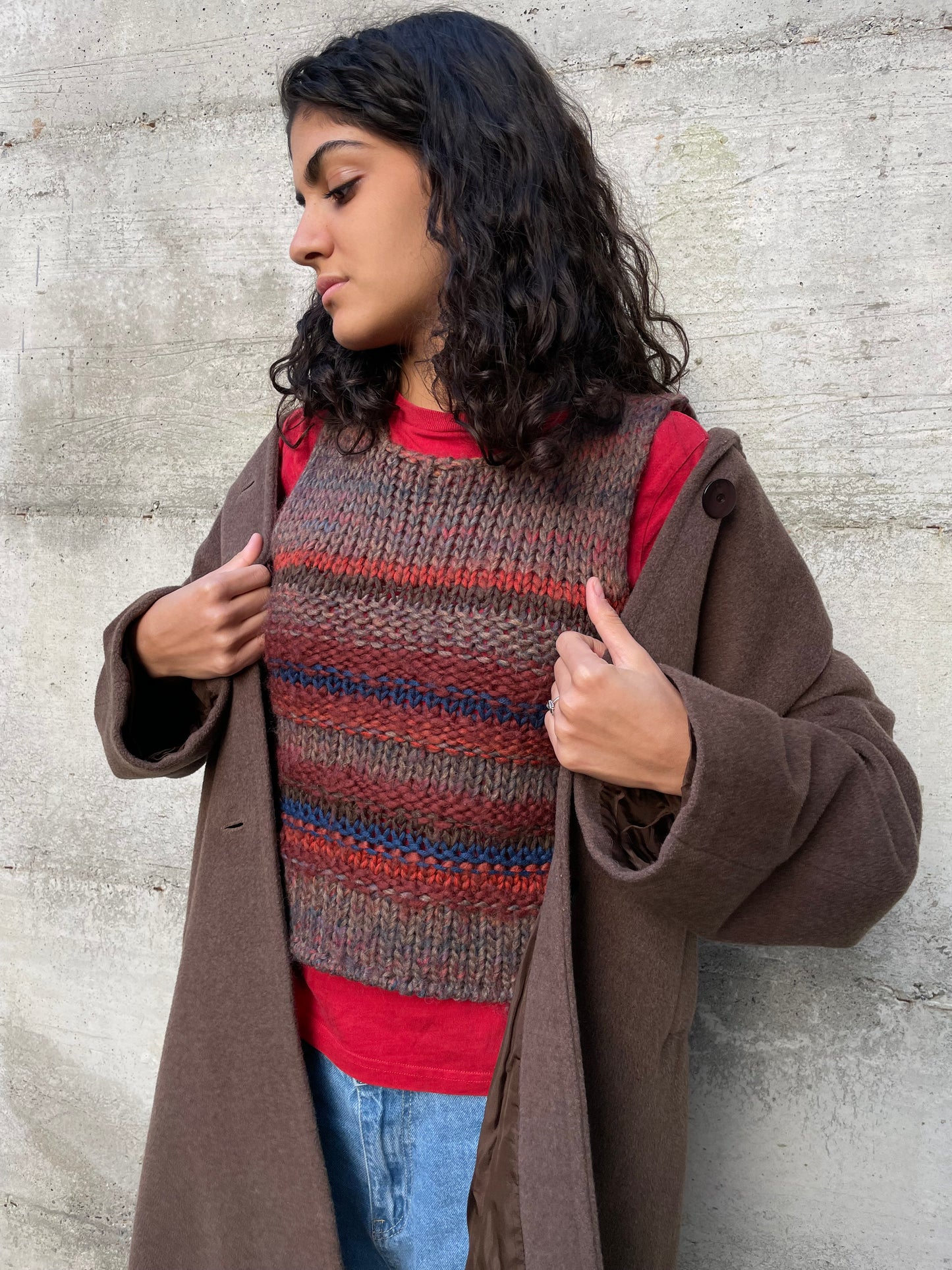 Gilet crochet Nara misto lana e alpaca