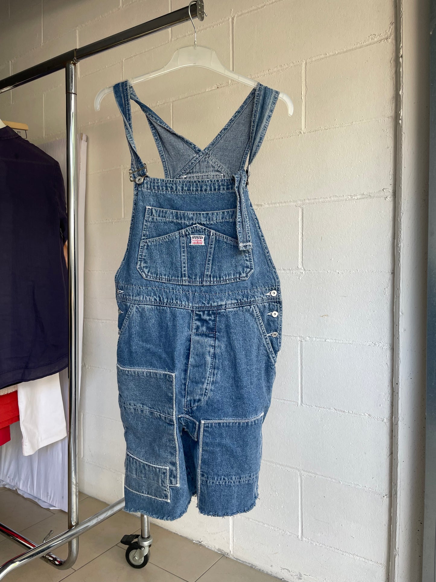 Salopette vintage denim lavaggio medio - taglia M