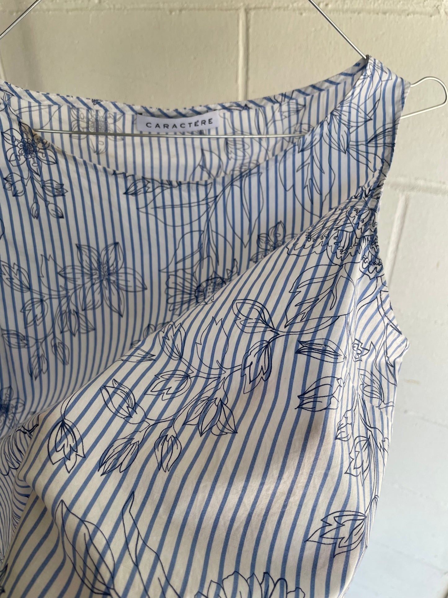 Top cropped in cotone vichy e pattern - taglia S/M