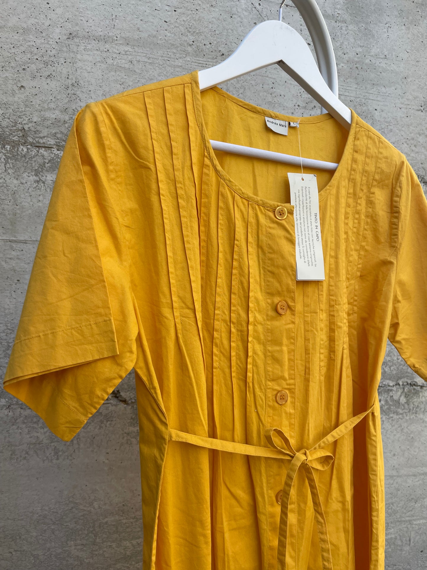 Abito midi Andrea Marè NUOVO deadstock, 100% cotone - taglia L