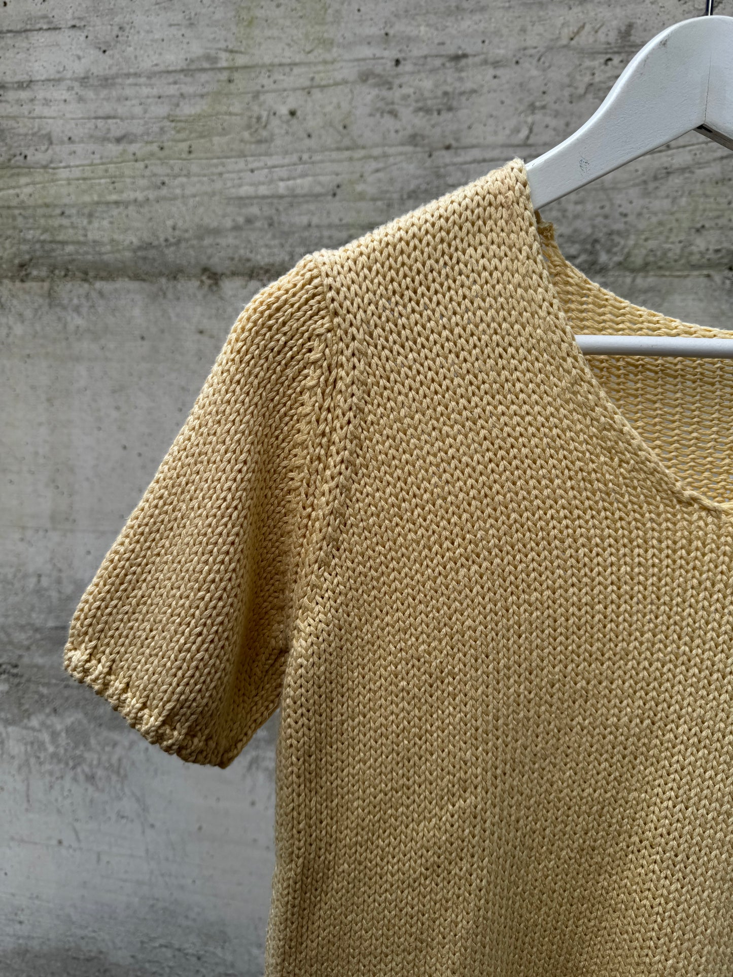 Maglioncino crochet a manica corta in cotone