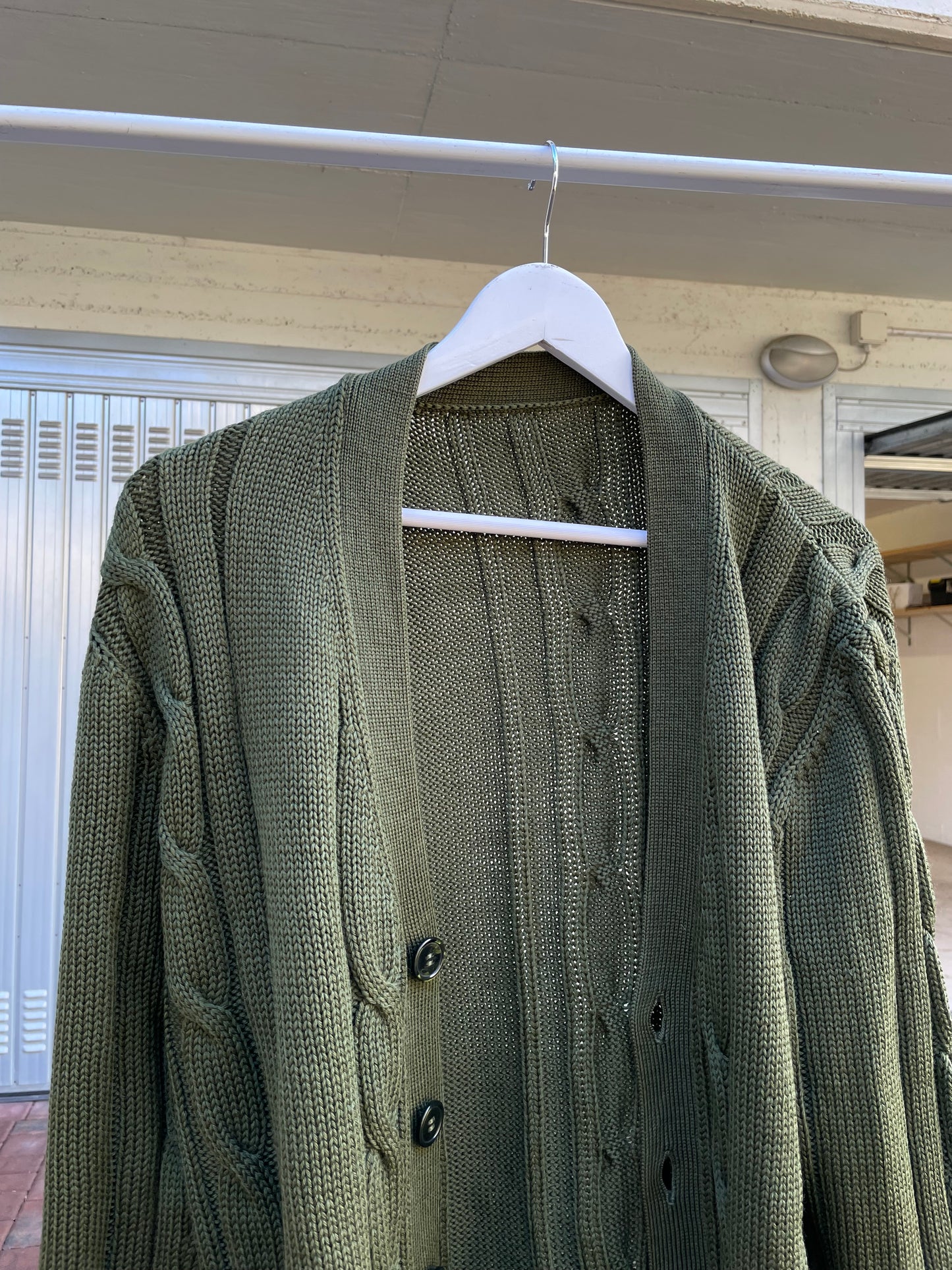 Cardigan sartoriale in misto lana e cotone - taglia M/L