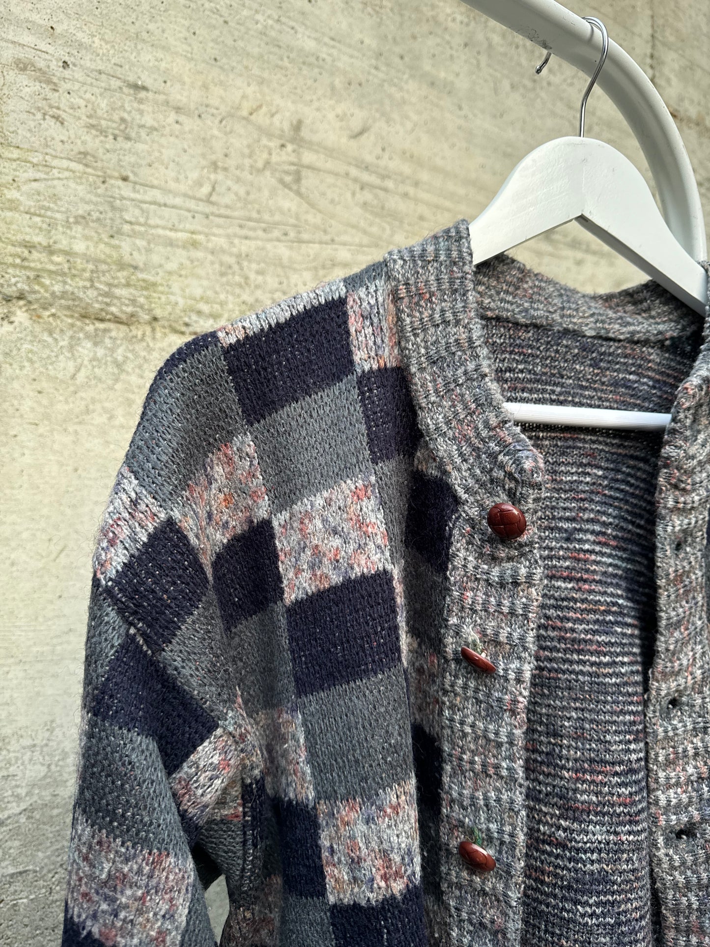 Cardigan girocollo sartoriale in lana