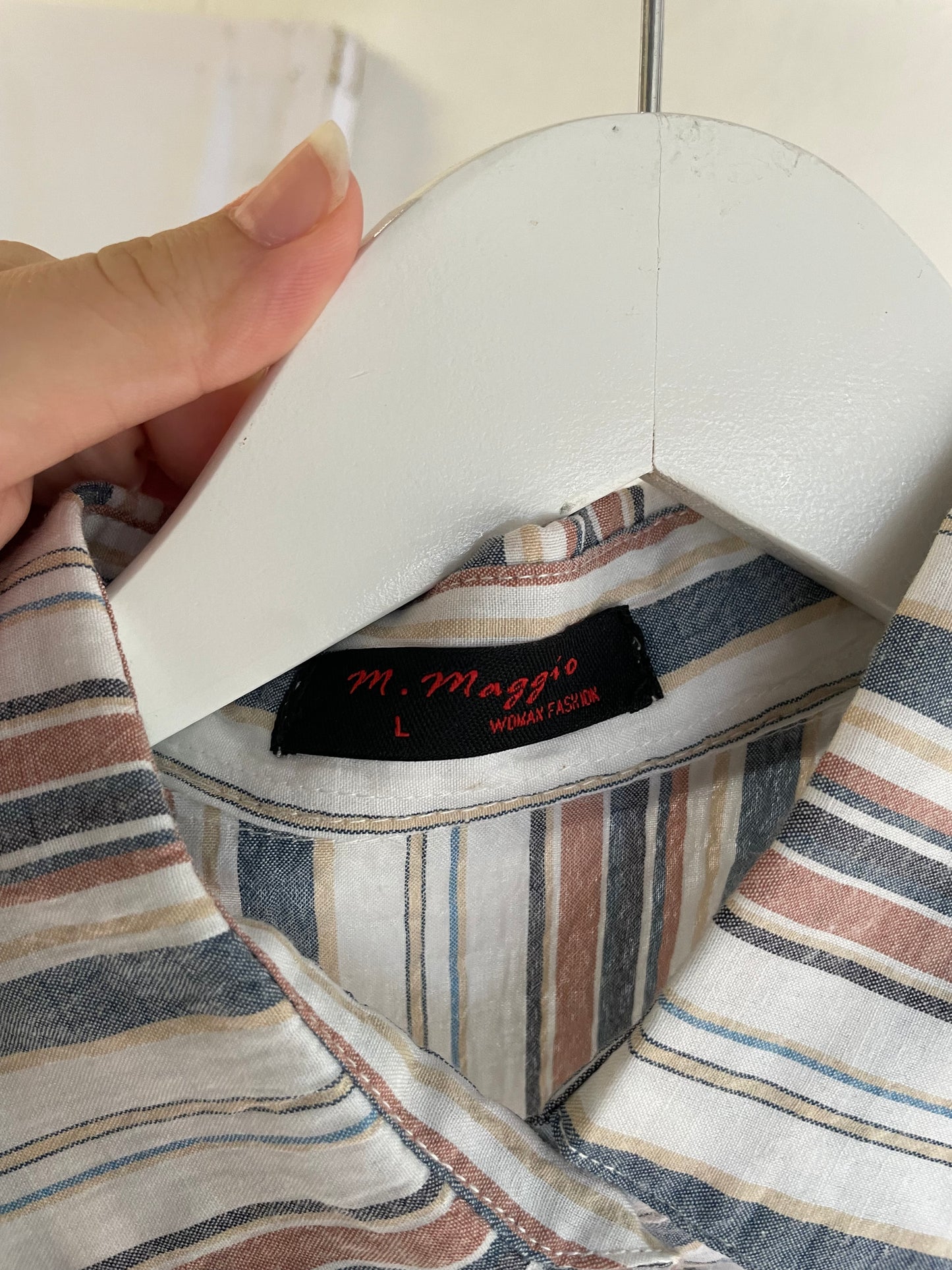 Top polo stripes in cotone - taglia M