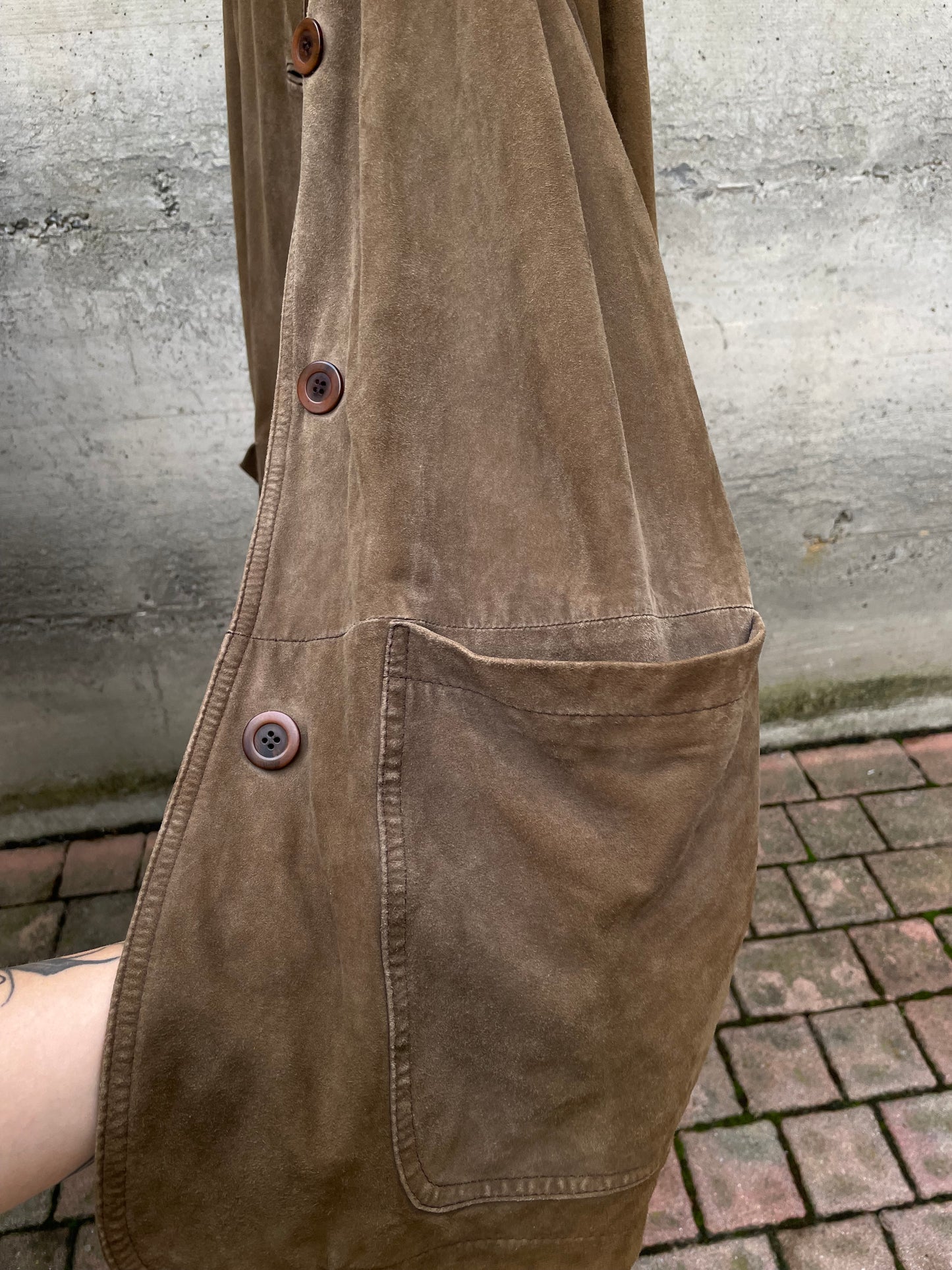 Blazer oversize suede marrone - taglia L