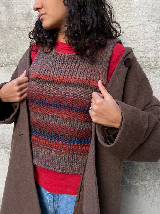 Gilet crochet Nara misto lana e alpaca