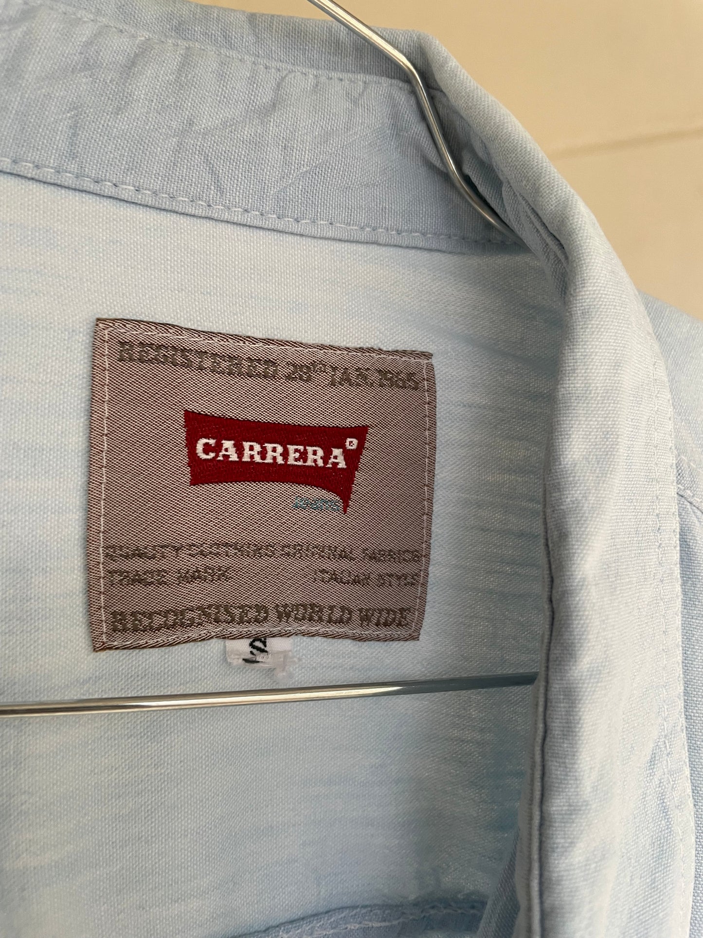Camicia Carrera denim lavaggio chiaro 100% cotone - taglia M uomo