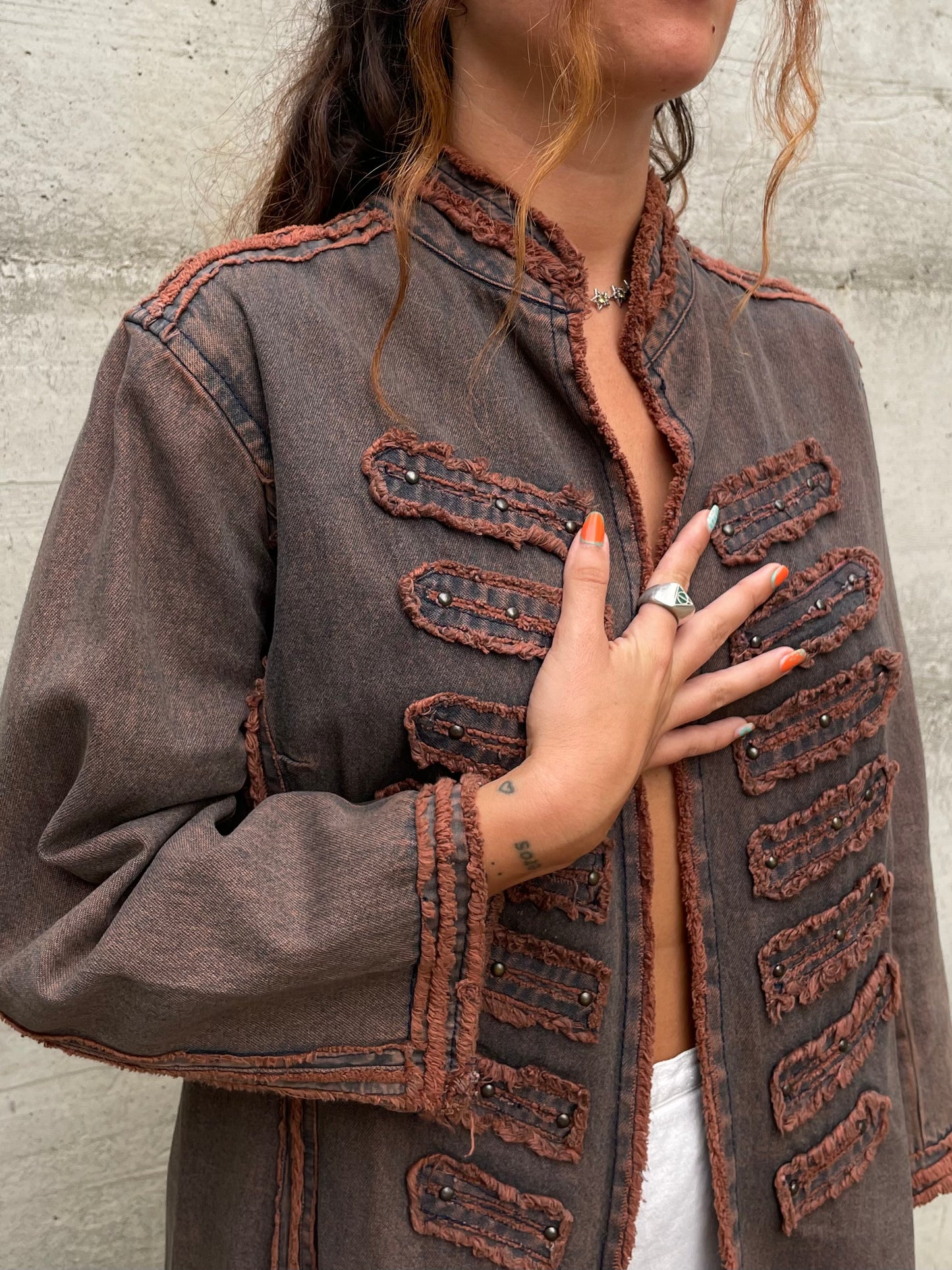 Giacchino vintage denim sfumato - taglia M