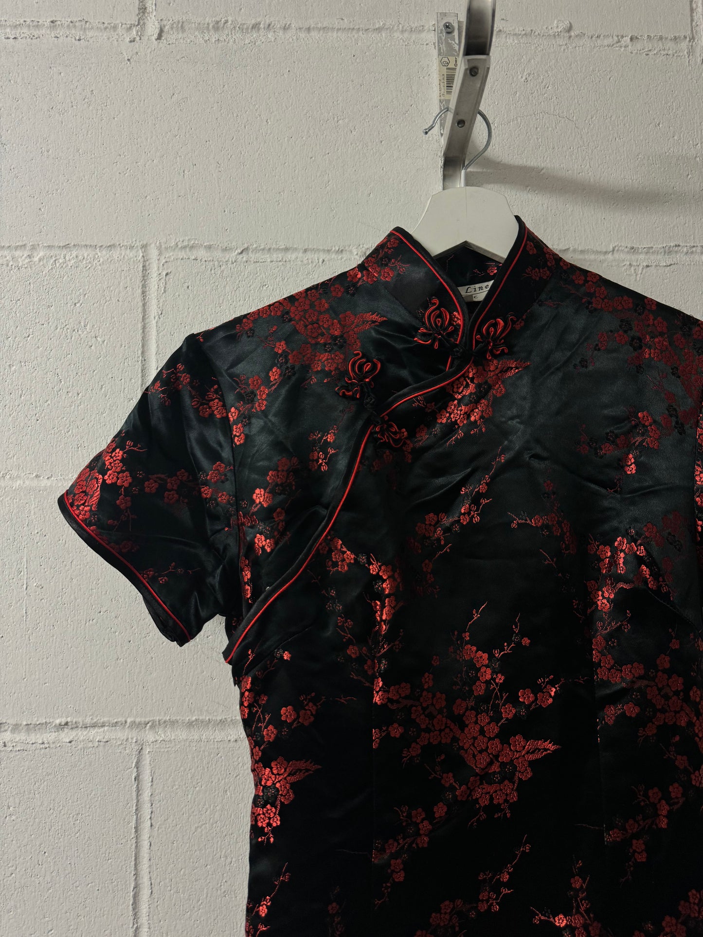 Abito midi in autentica seta cinese, taglia S