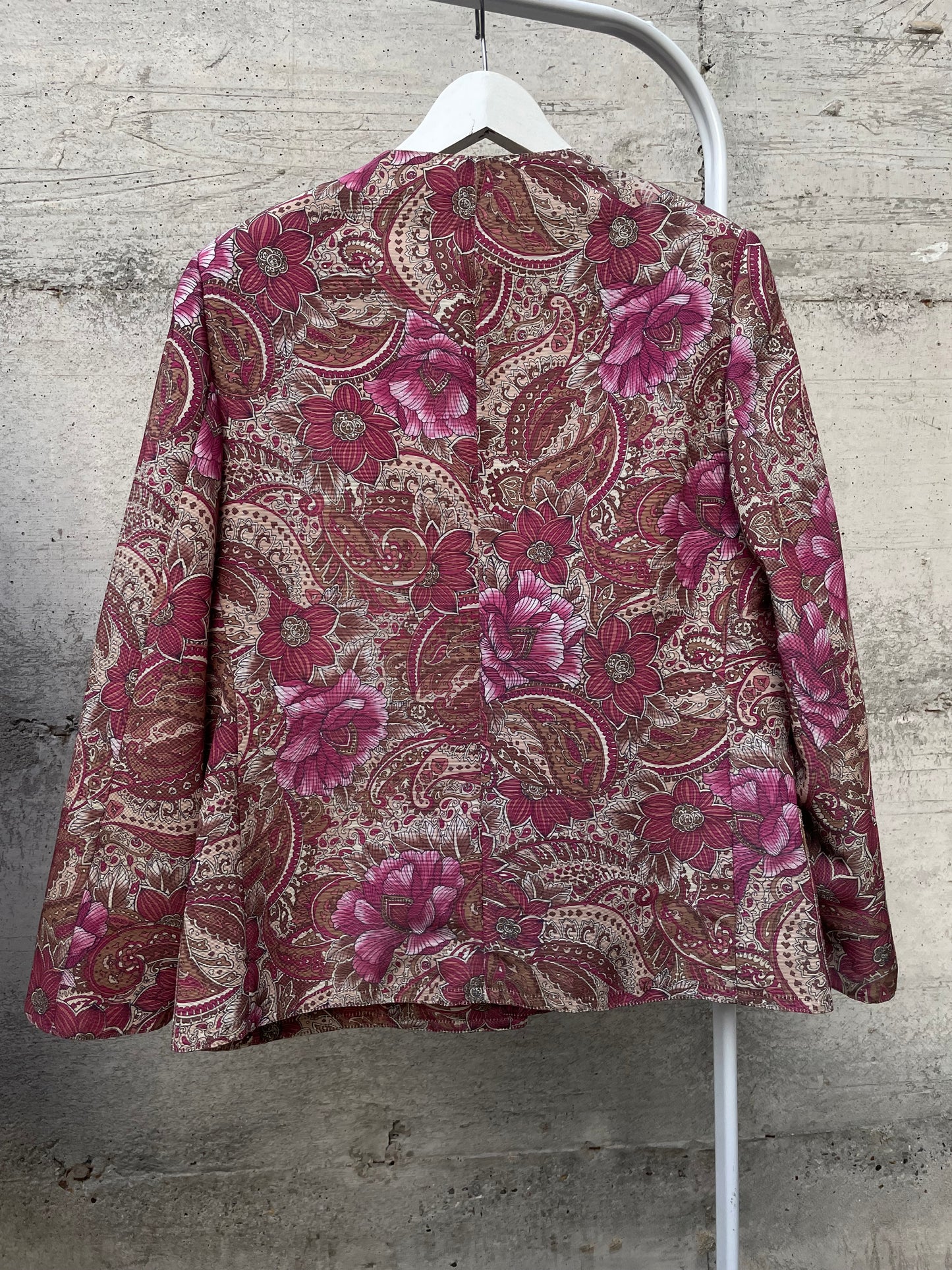 Blazer sartoriale in misto cotone fantasia - taglia M