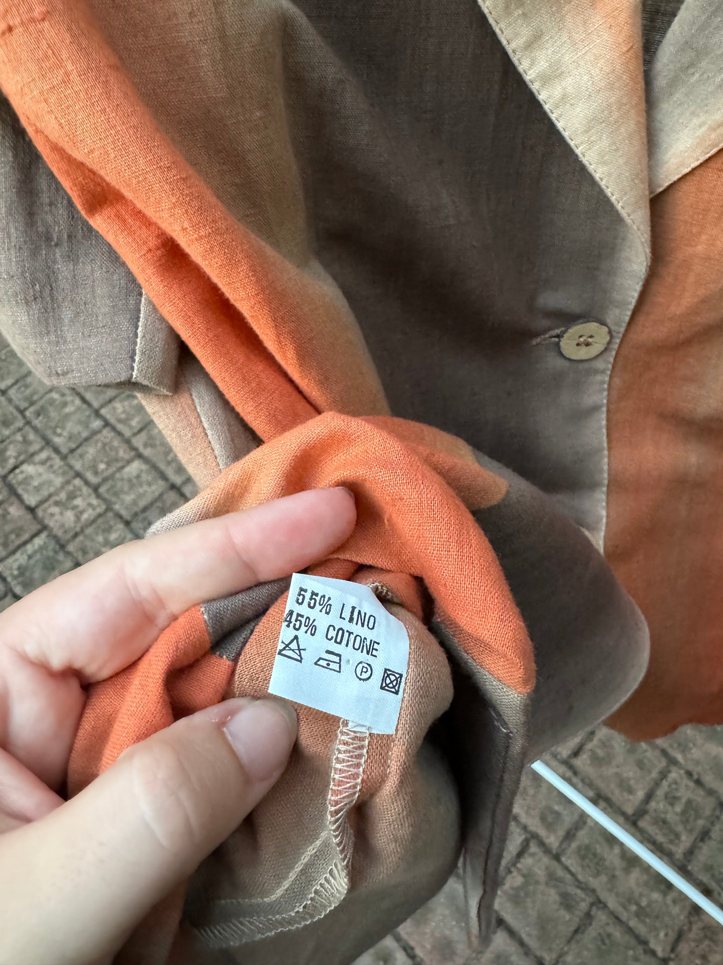 Blazer a manica corta sartoriale in misto lino e cotone