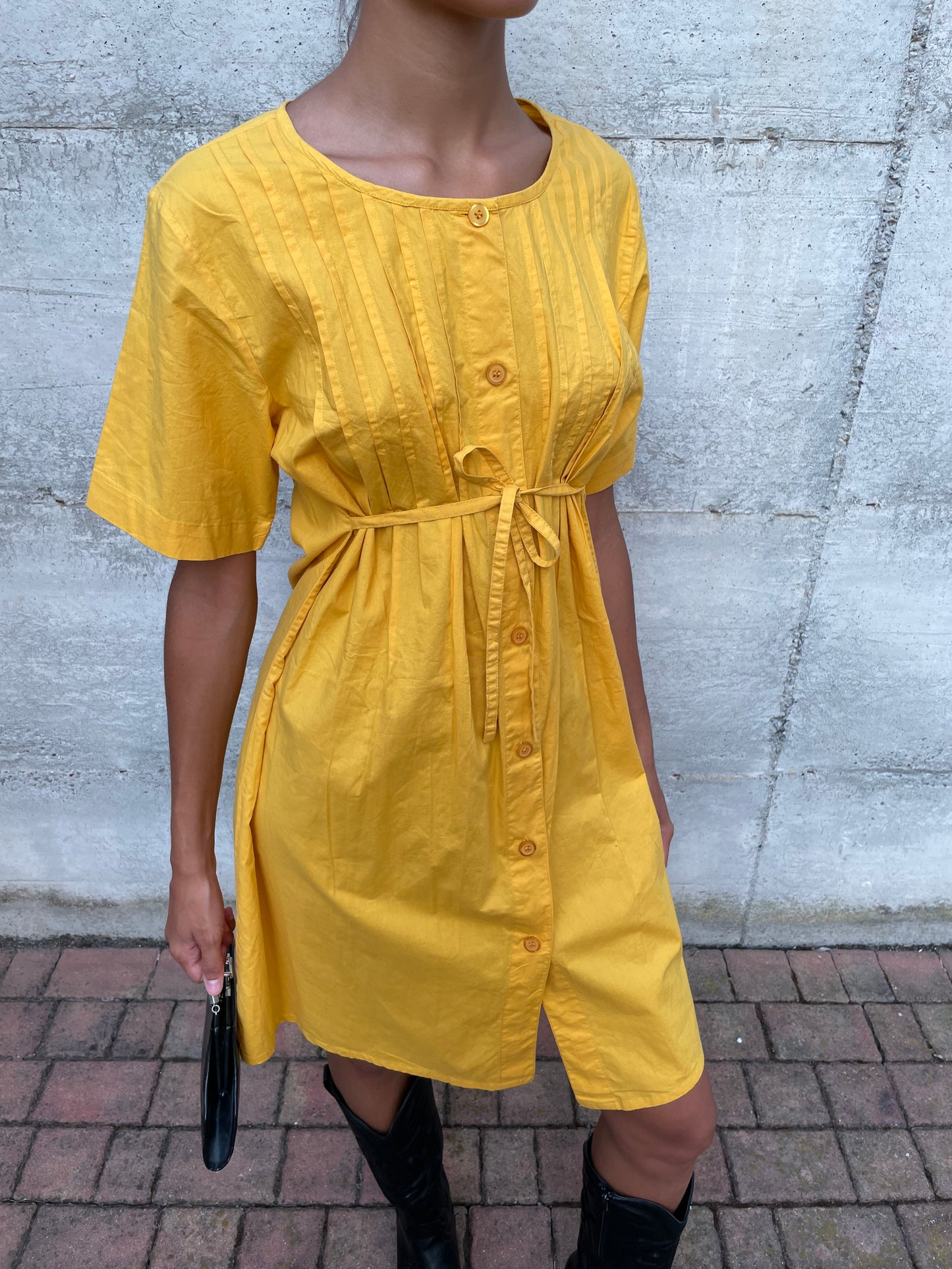 Abito midi Andrea Marè NUOVO deadstock, 100% cotone - taglia L