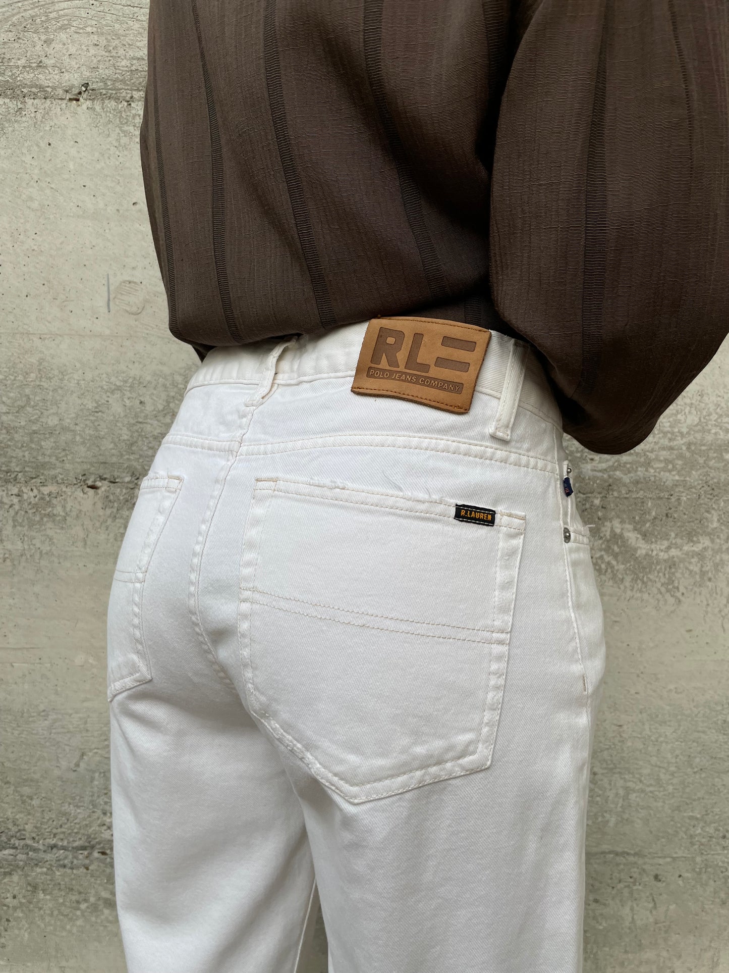 Jeans baggy bianco Polo Ralph Lauren 100% cotone