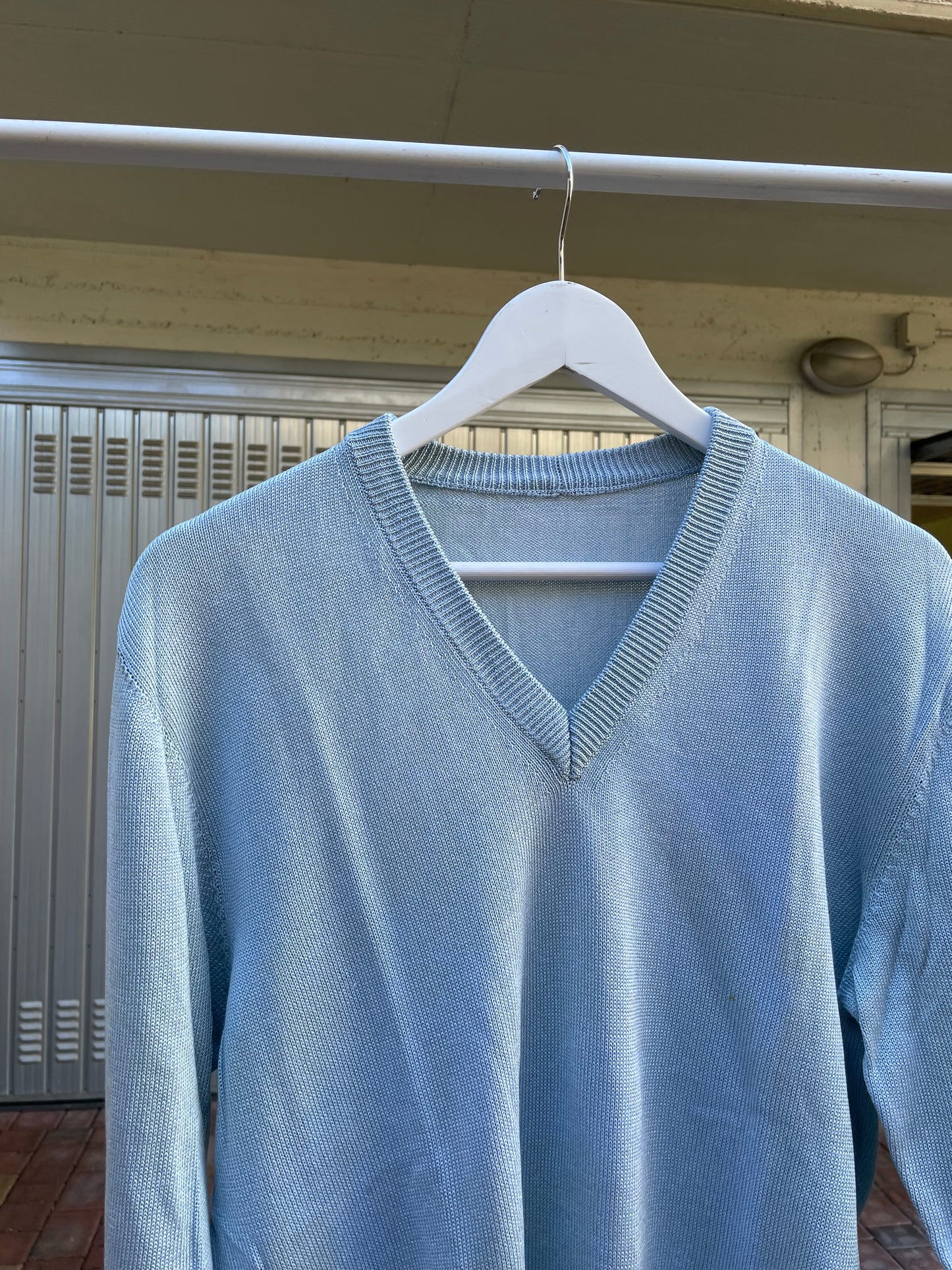 Maglioncino sartoriale 100% cotone scollo a V - taglia M