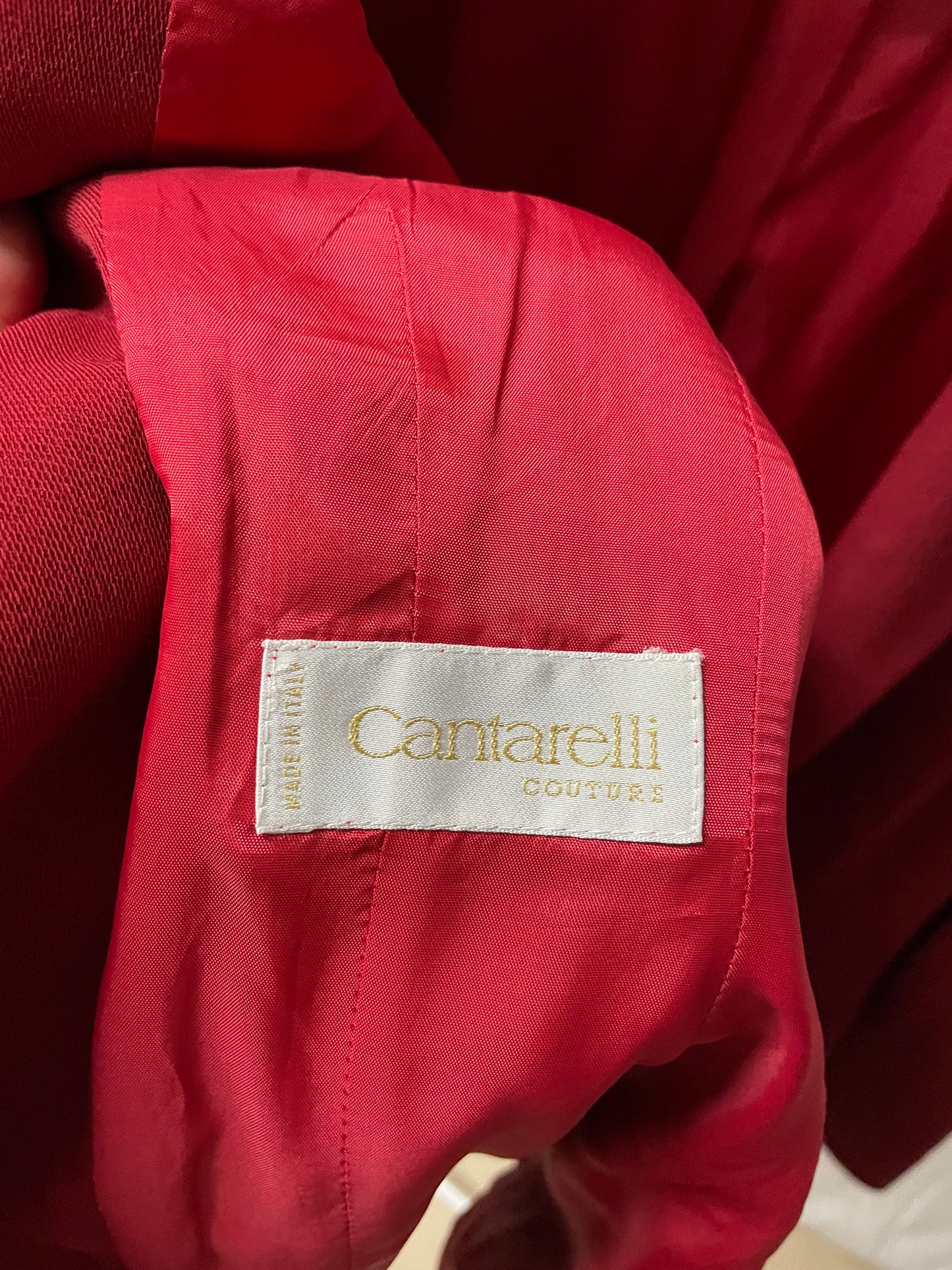 Blazer donna sartoriale ciliegia con bottoni lavorati