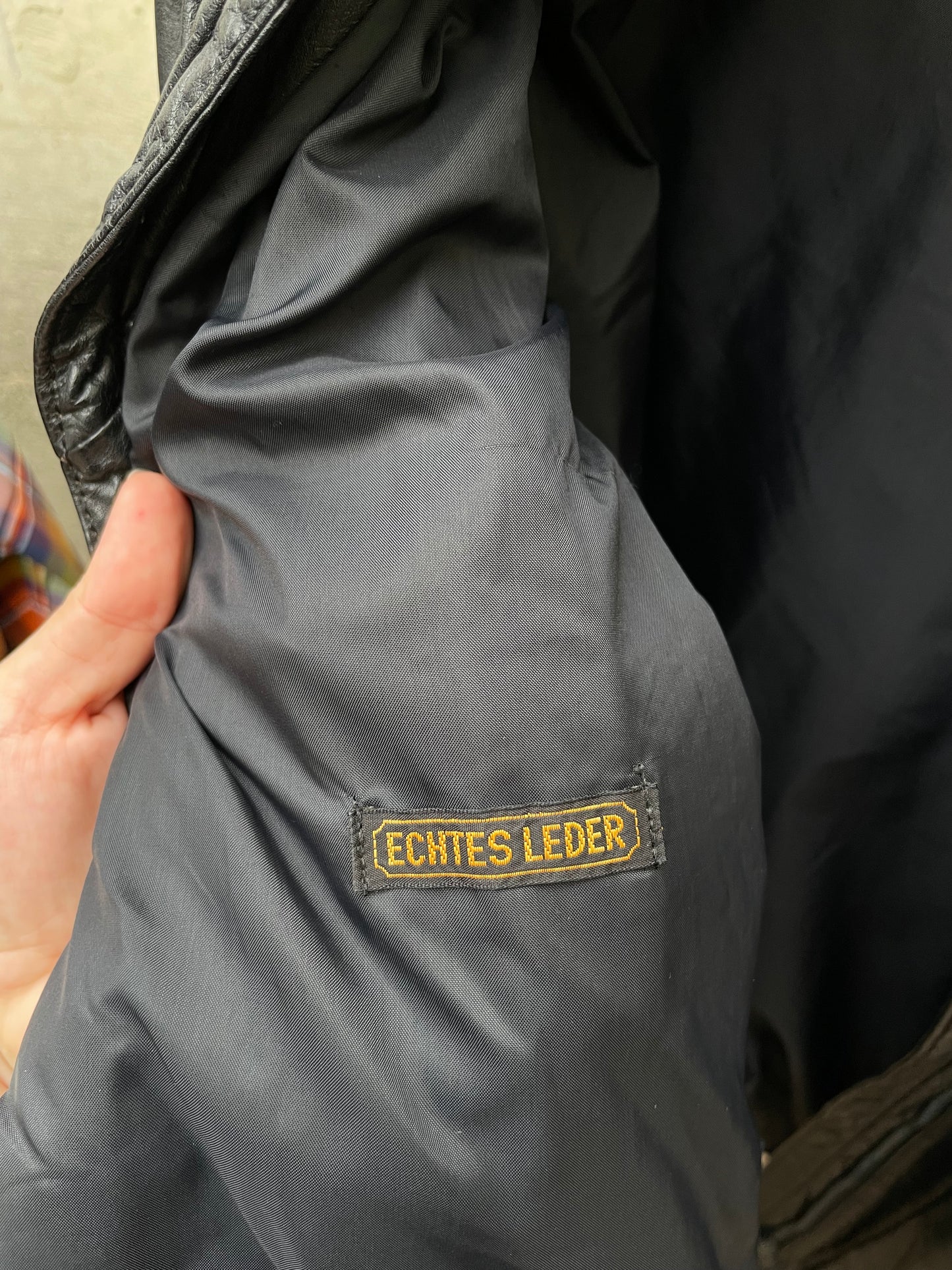 Bomber in vera pelle nero - taglia M