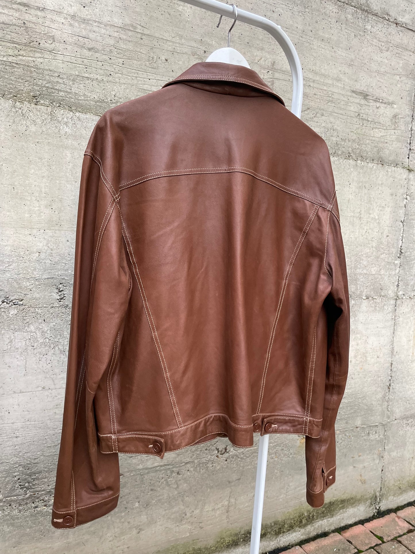 Giacca in nappa leggera marrone - taglia L uomo